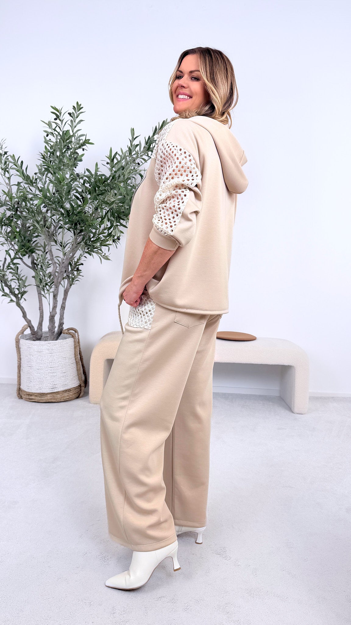 Sweatjacke Femme Sport *Beige*