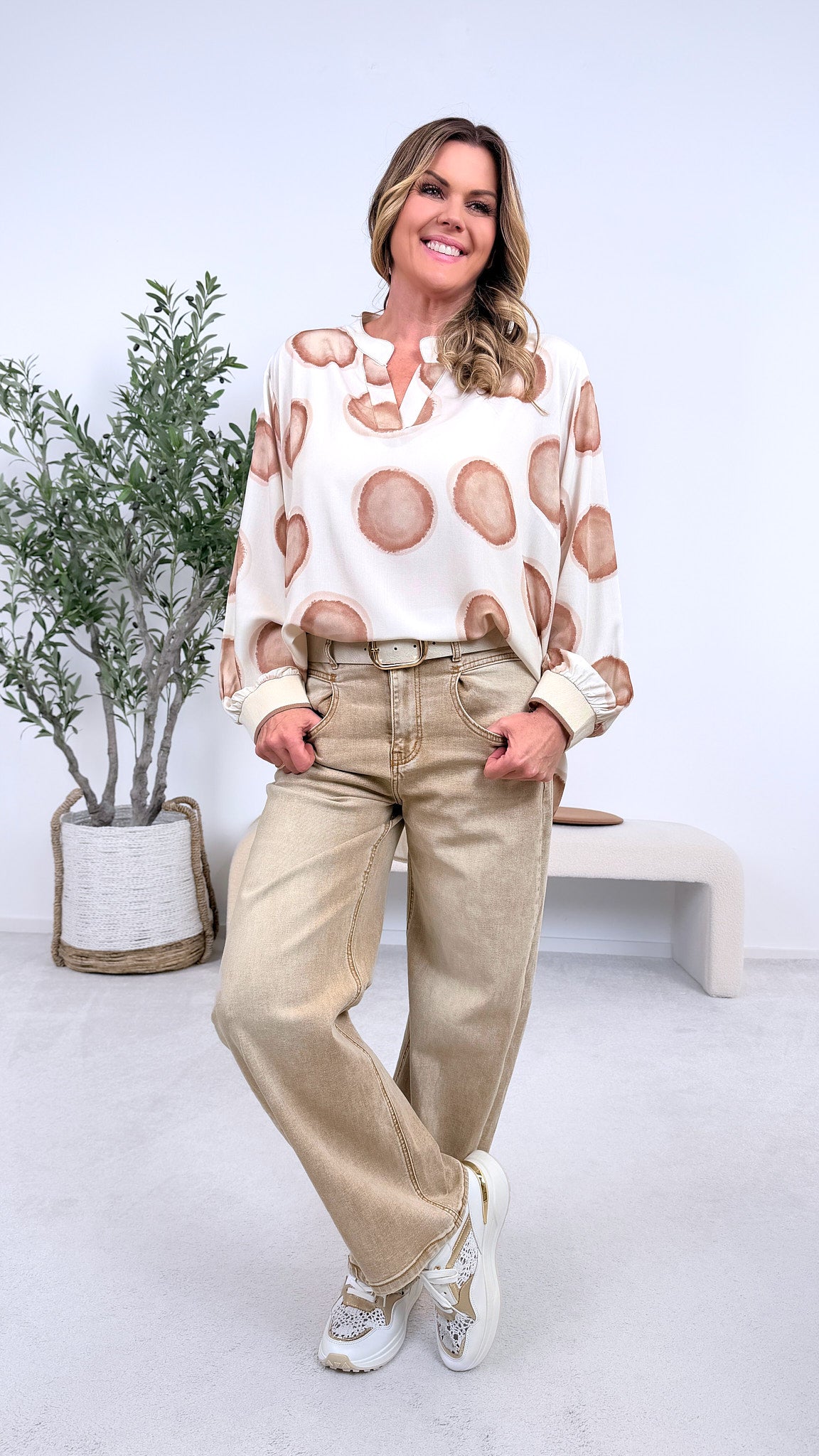 Blusenshirt Circle Breeze *Creme*