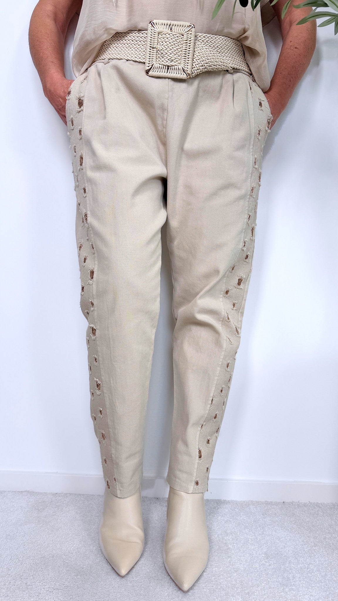 Hose Luxe Side *Beige*