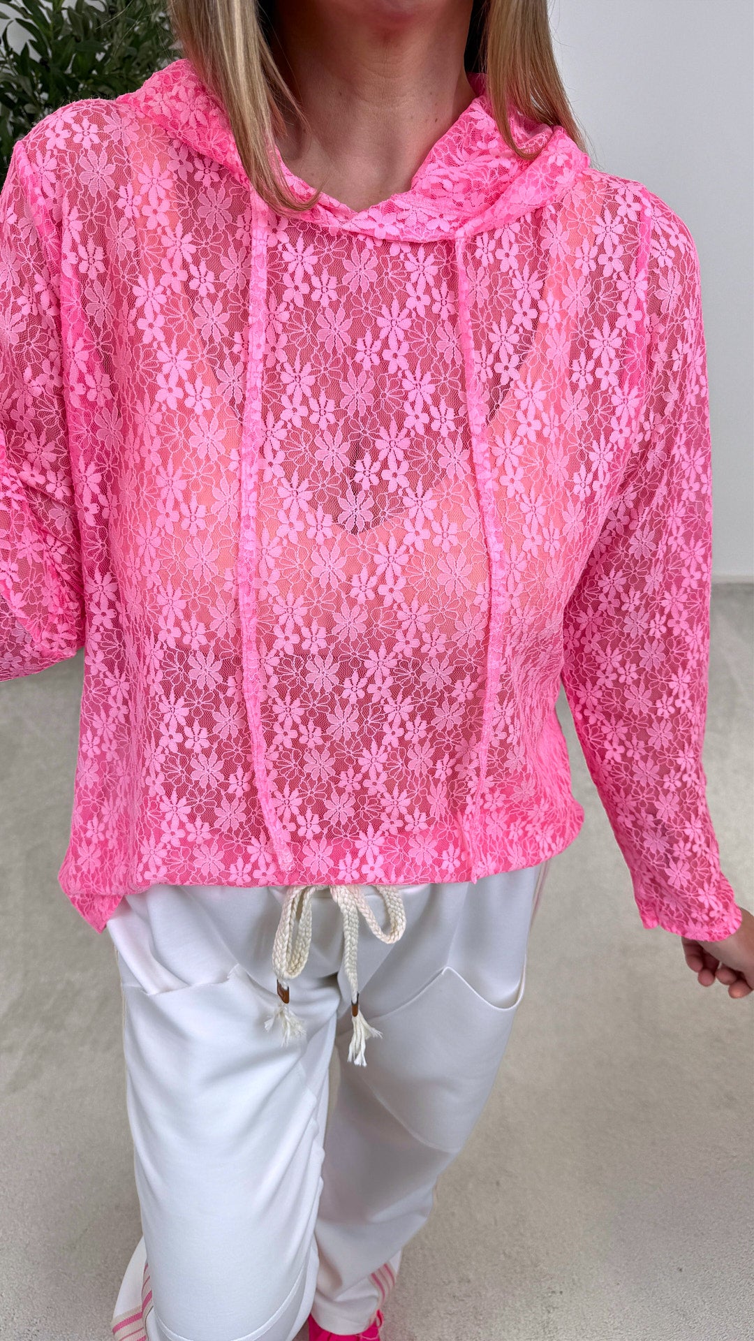 Spitzenshirt Timeless Beauty *Neon Pink*