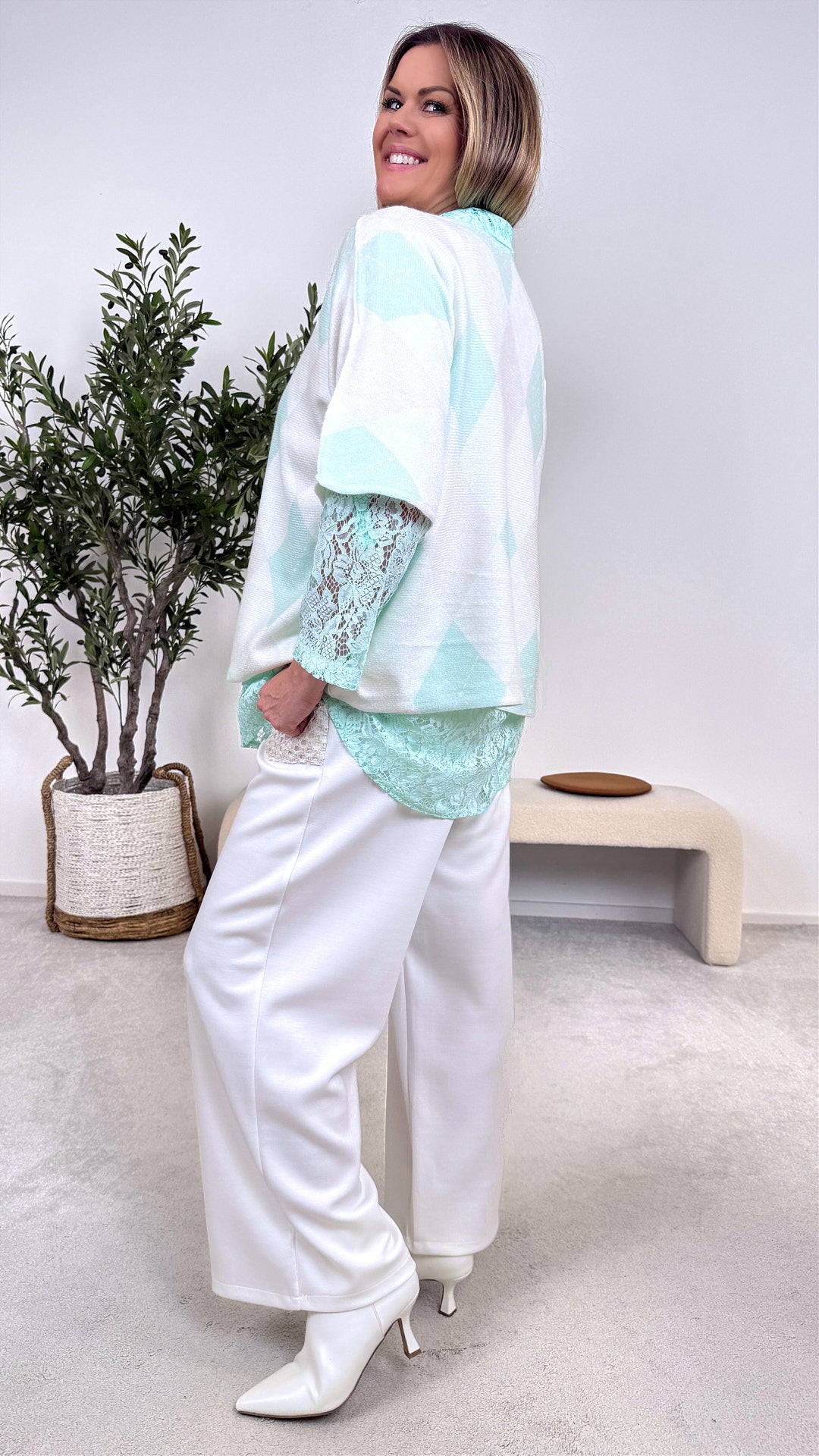 Strickshirt Gentle Geometry *Mint*