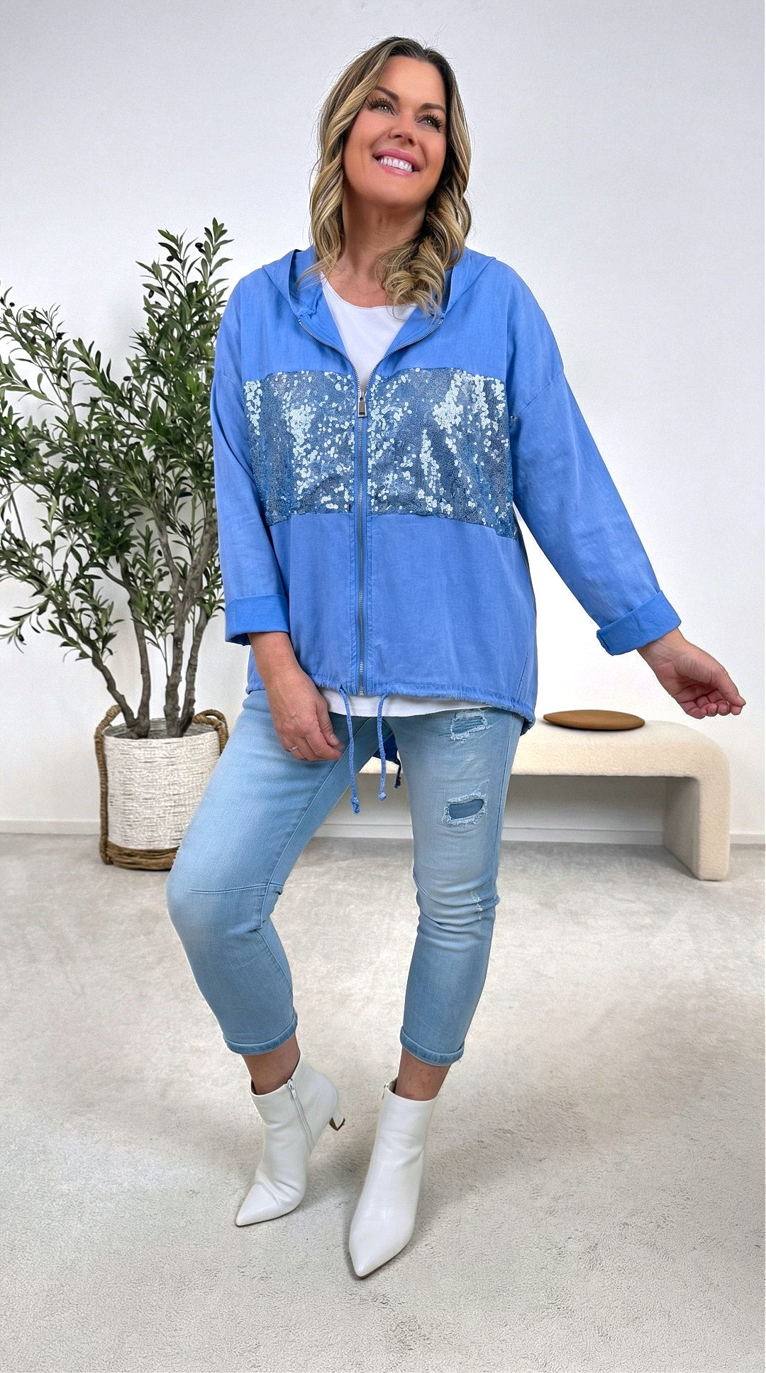 Jacke Glam Casual *Blau*