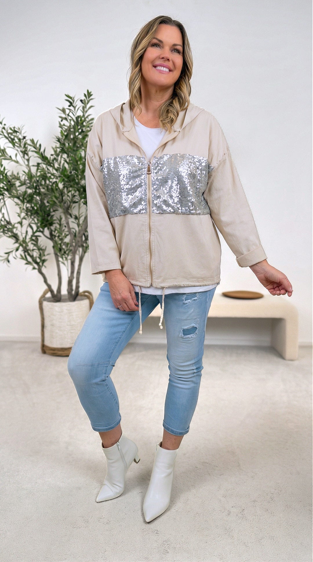 Jacke Glam Casual *Beige*