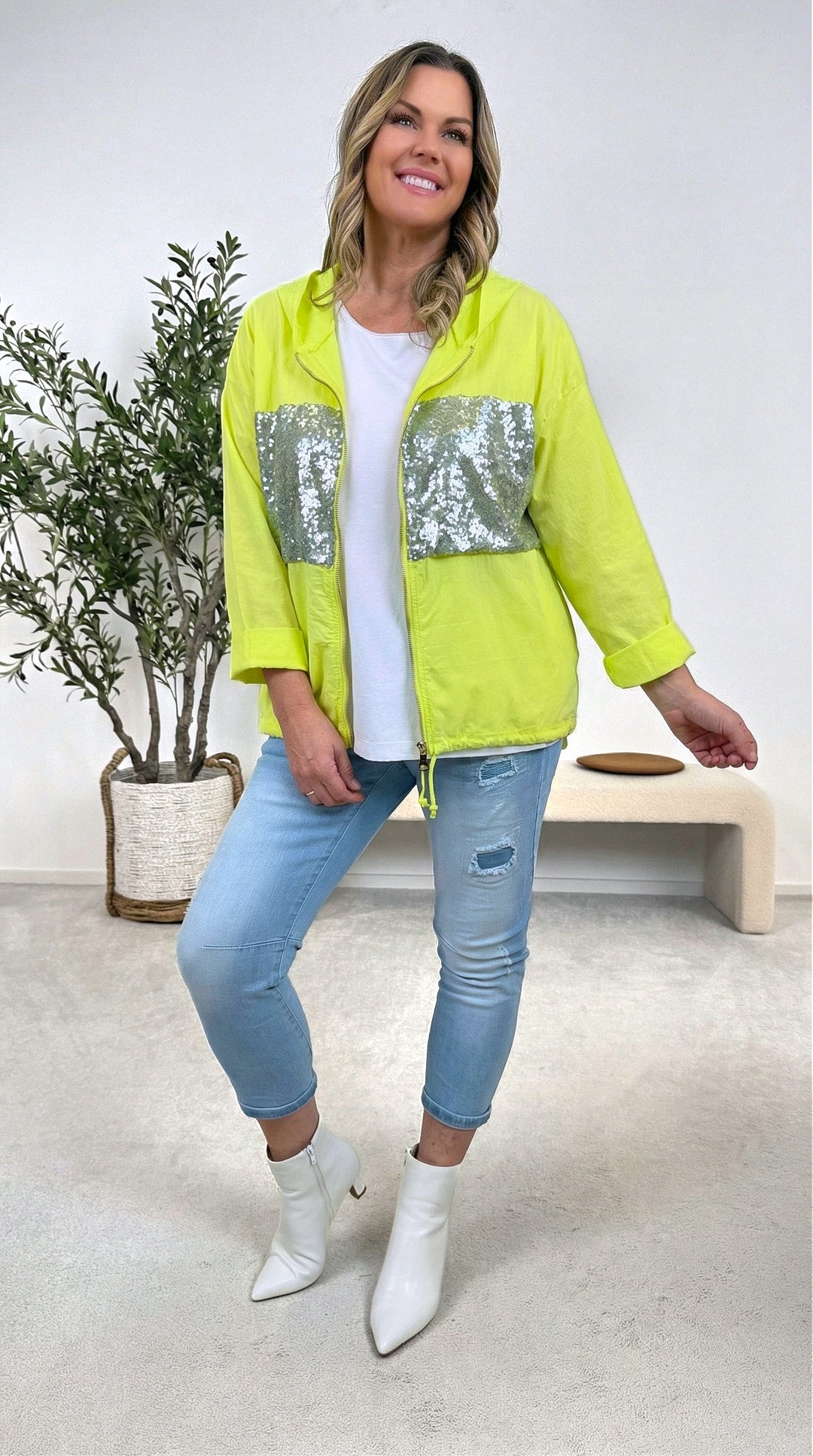 Jacke Glam Casual *Gelb*