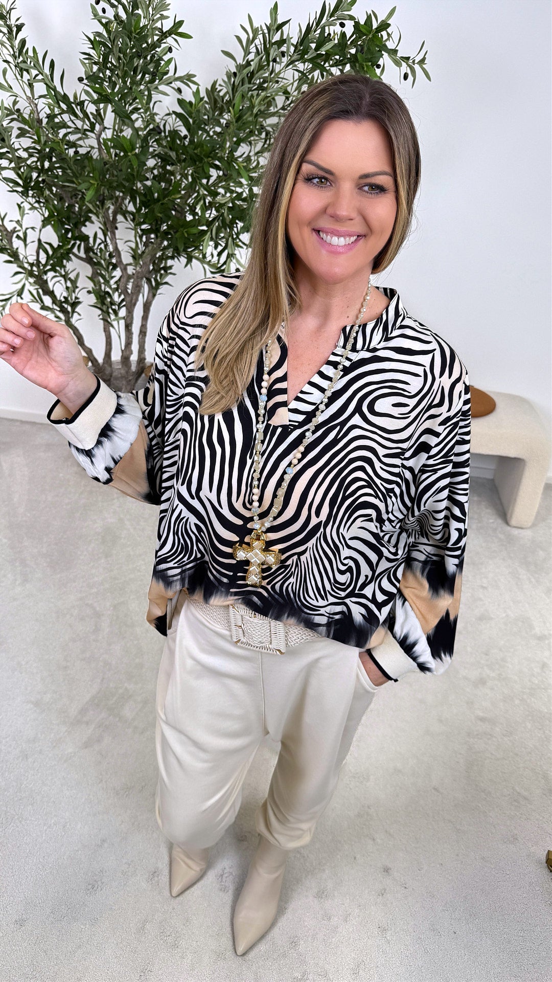 Blusenshirt Zebra Soul *Schwarz*