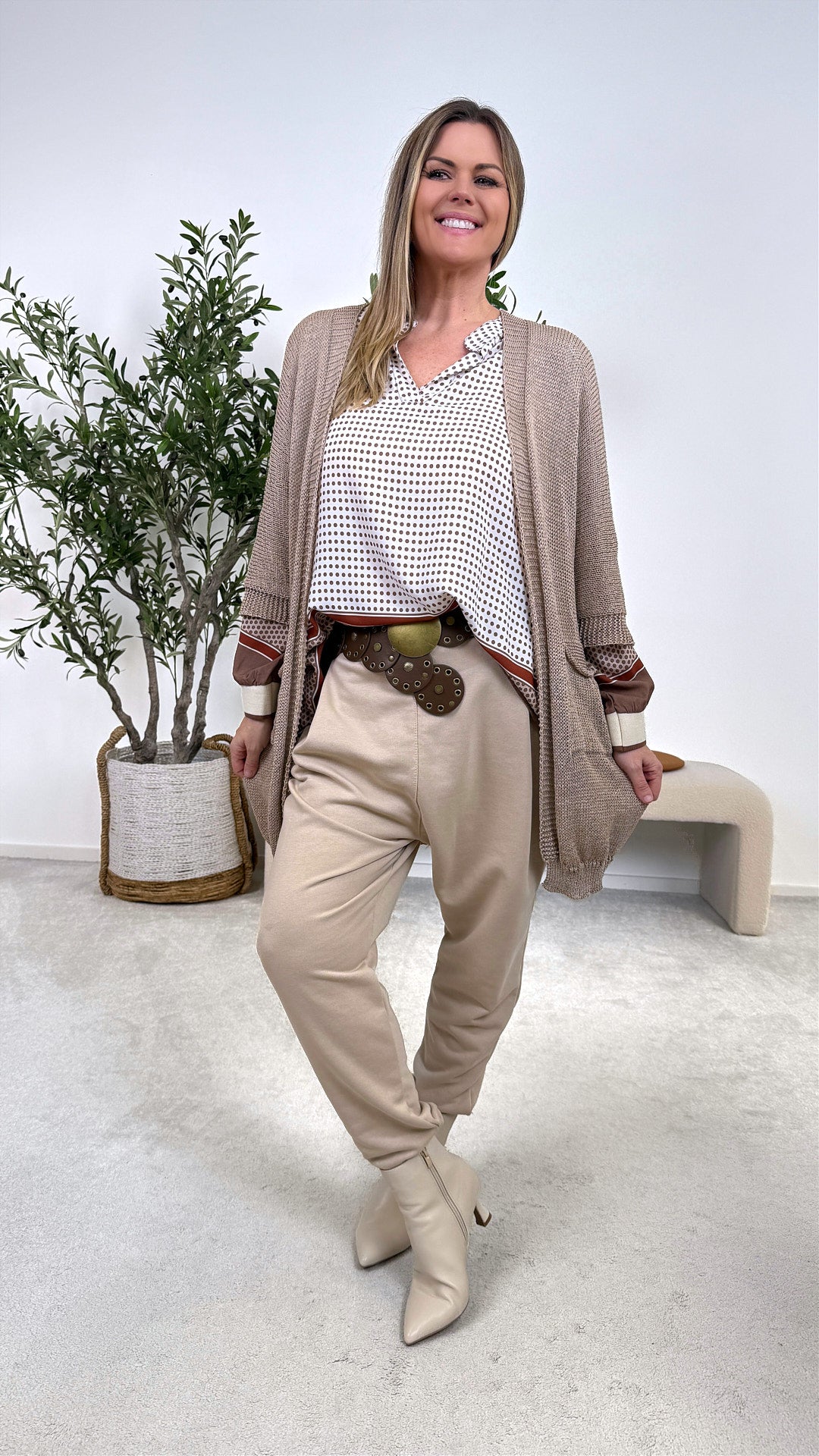 Blusenshirt Soft Retro *Beige*