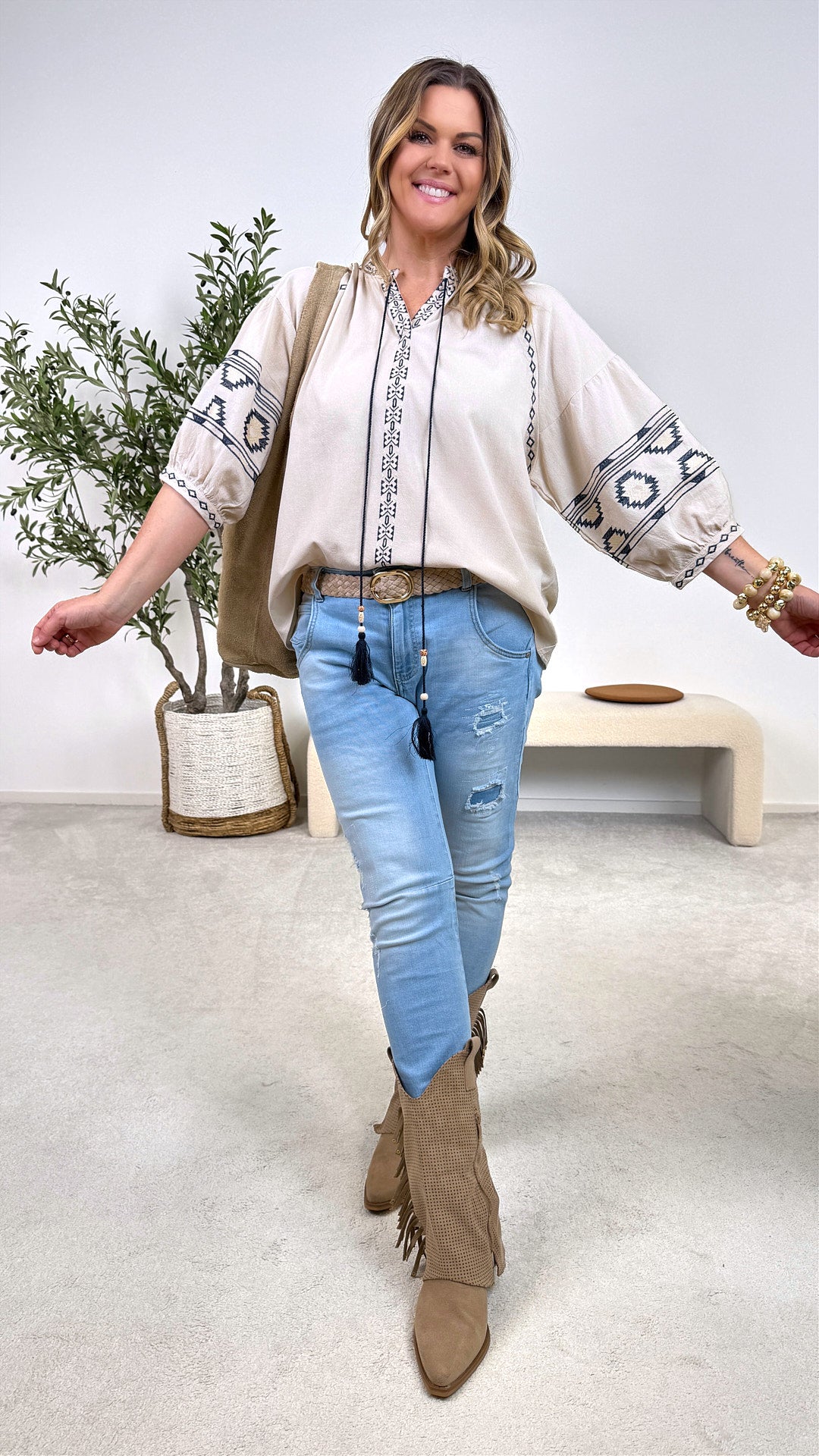 Bluse Inner Glow *Beige*