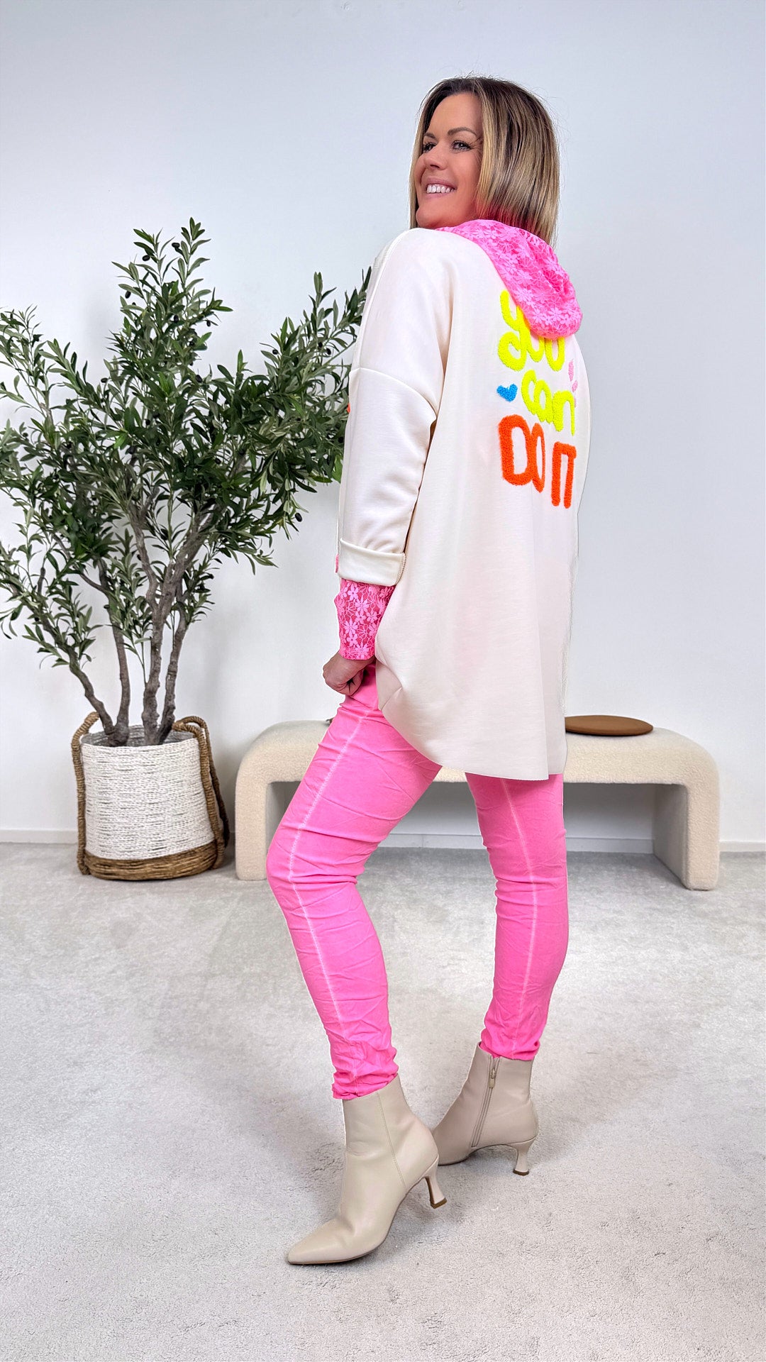 Sweatshirt You Can Do It *Creme*