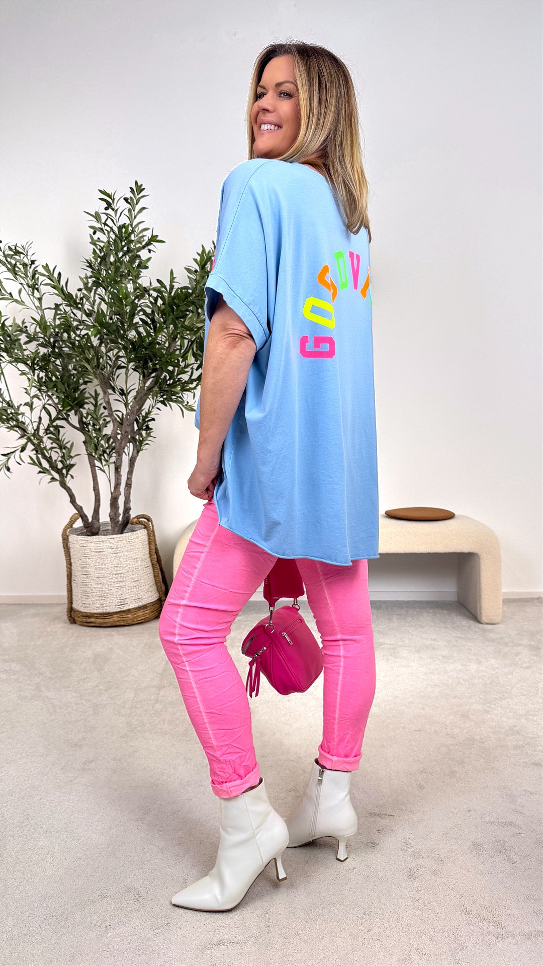 T-Shirt Positive Mood *Blau*