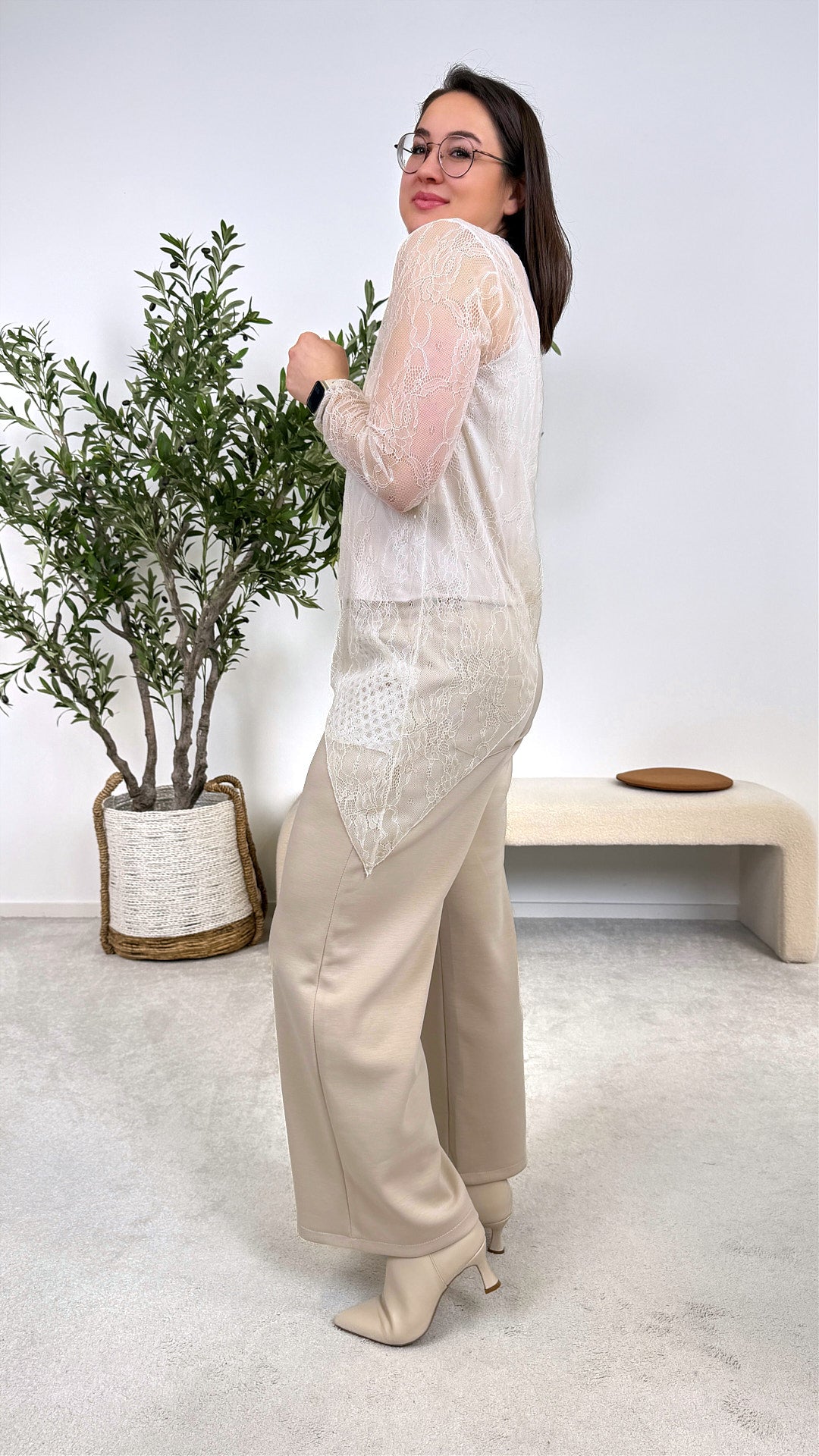 Spitzenshirt Lace Dream *Creme*