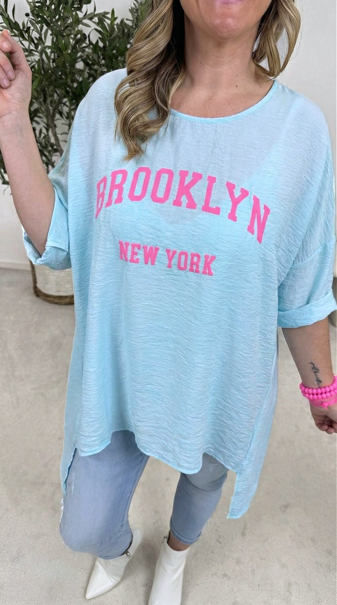 Blusenshirt Queen of the City *Aqua*