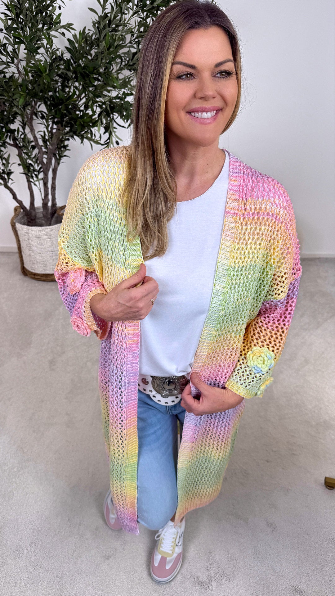 Strickjacke Boho Candy *Gelb*Pink*