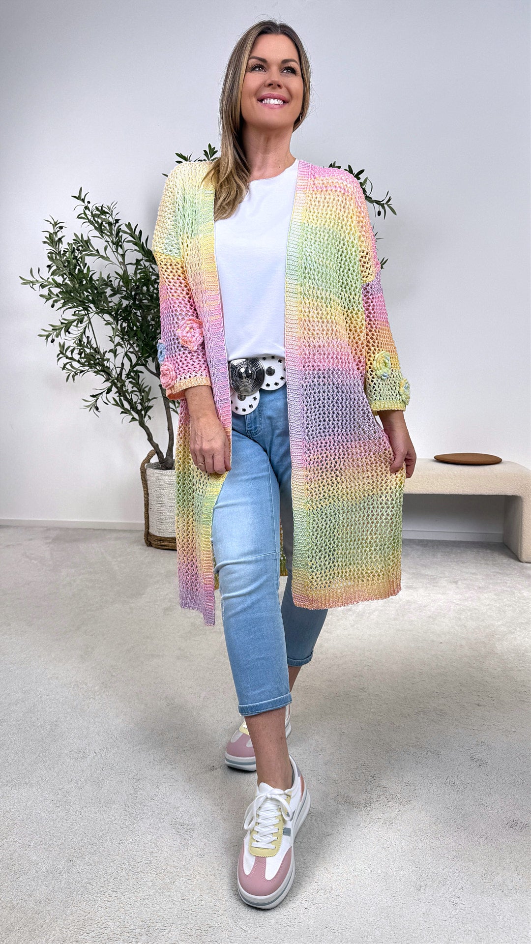 Strickjacke Boho Candy *Gelb*Pink*