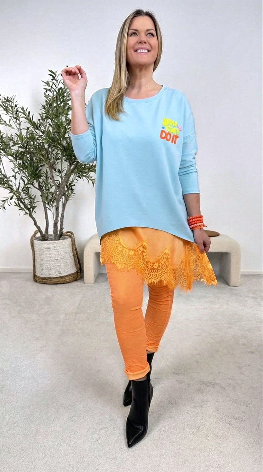 Sweatshirt You Can Do It *Mint*