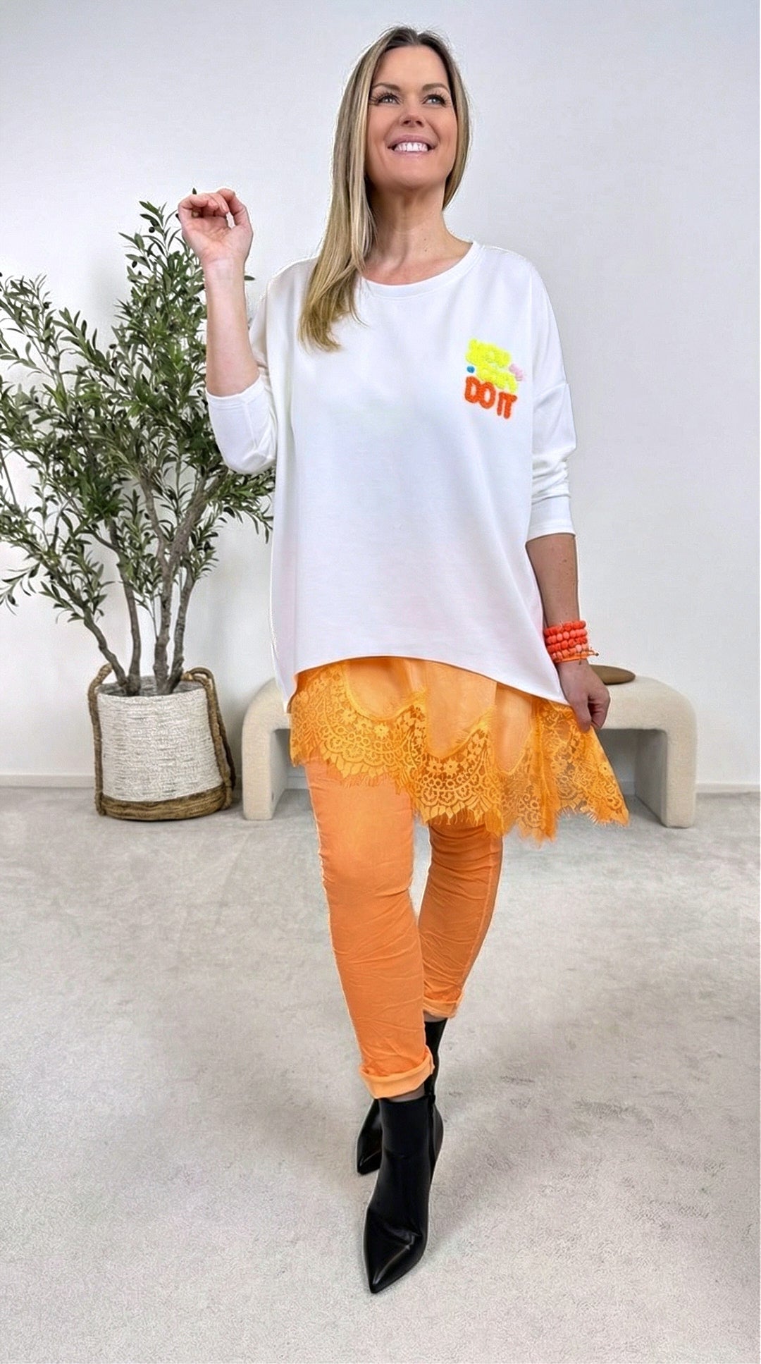 Sweatshirt You Can Do It *Weiß*