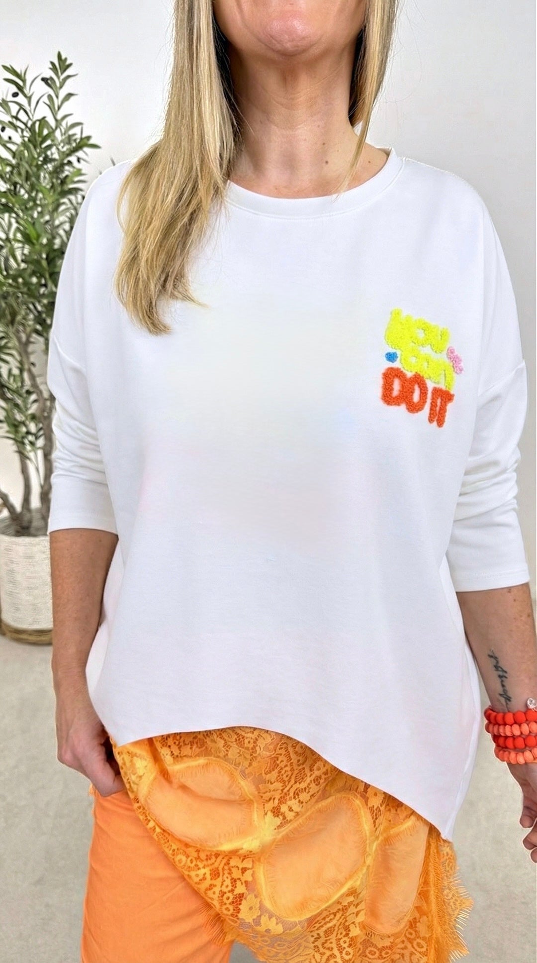 Sweatshirt You Can Do It *Weiß*