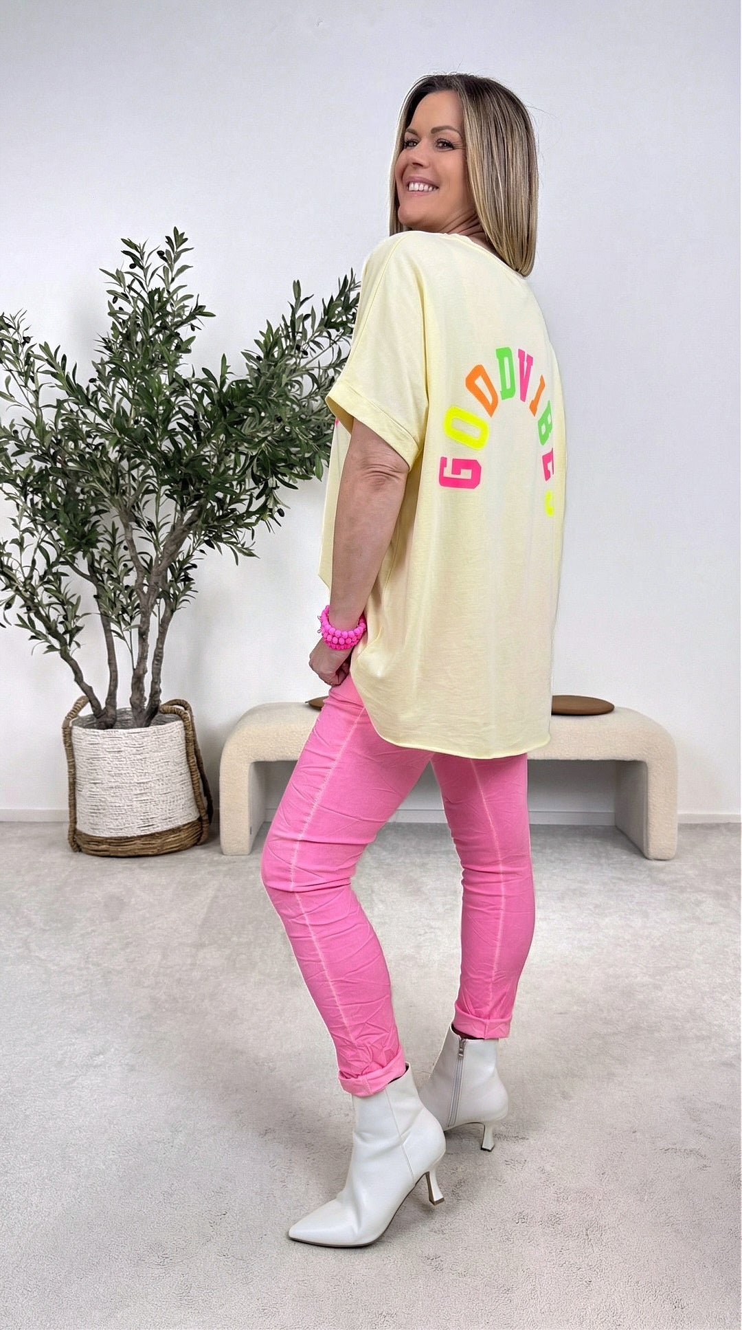 T-Shirt Positive Mood *Gelb*