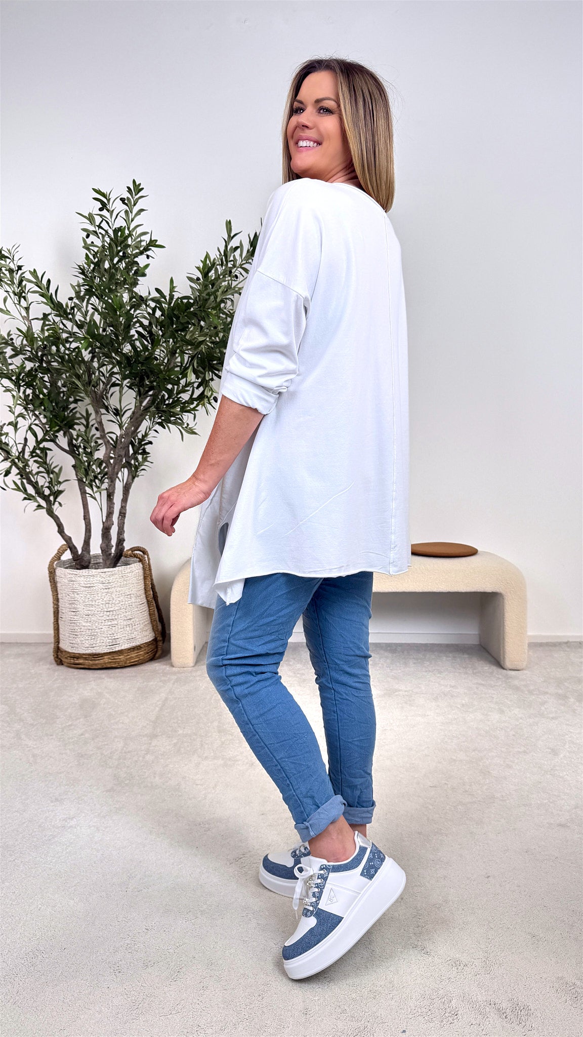 Oversized Shirt Rockstar Breeze *Weiß*
