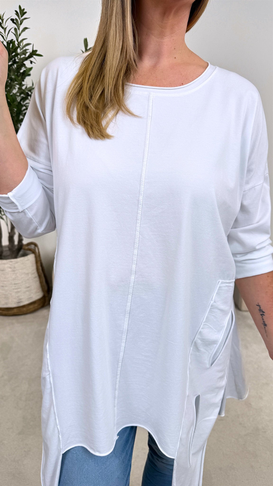 Oversized Shirt Rockstar Breeze *Weiß*