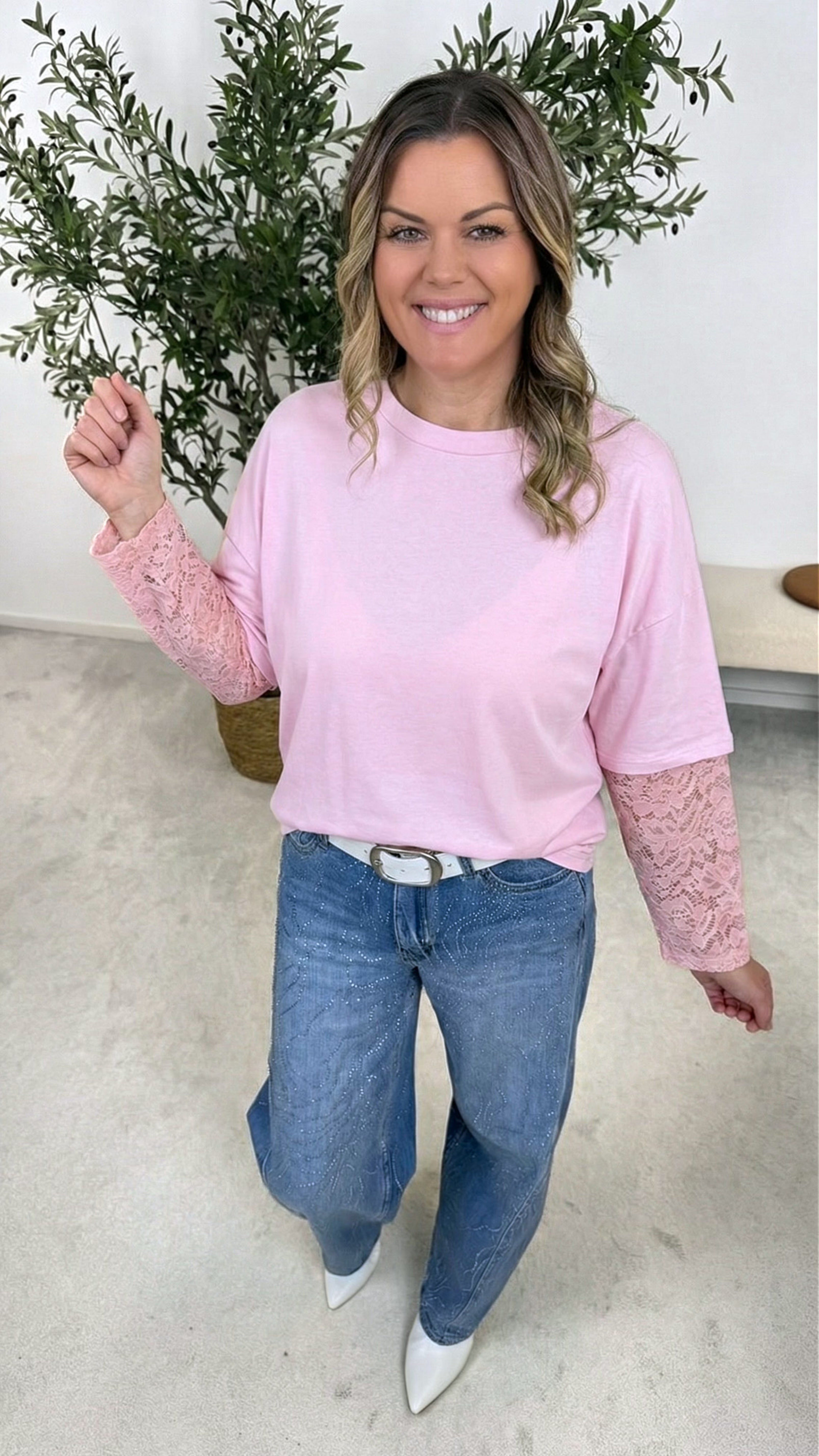 Langarmshirt Daily Blossom *Rosa*