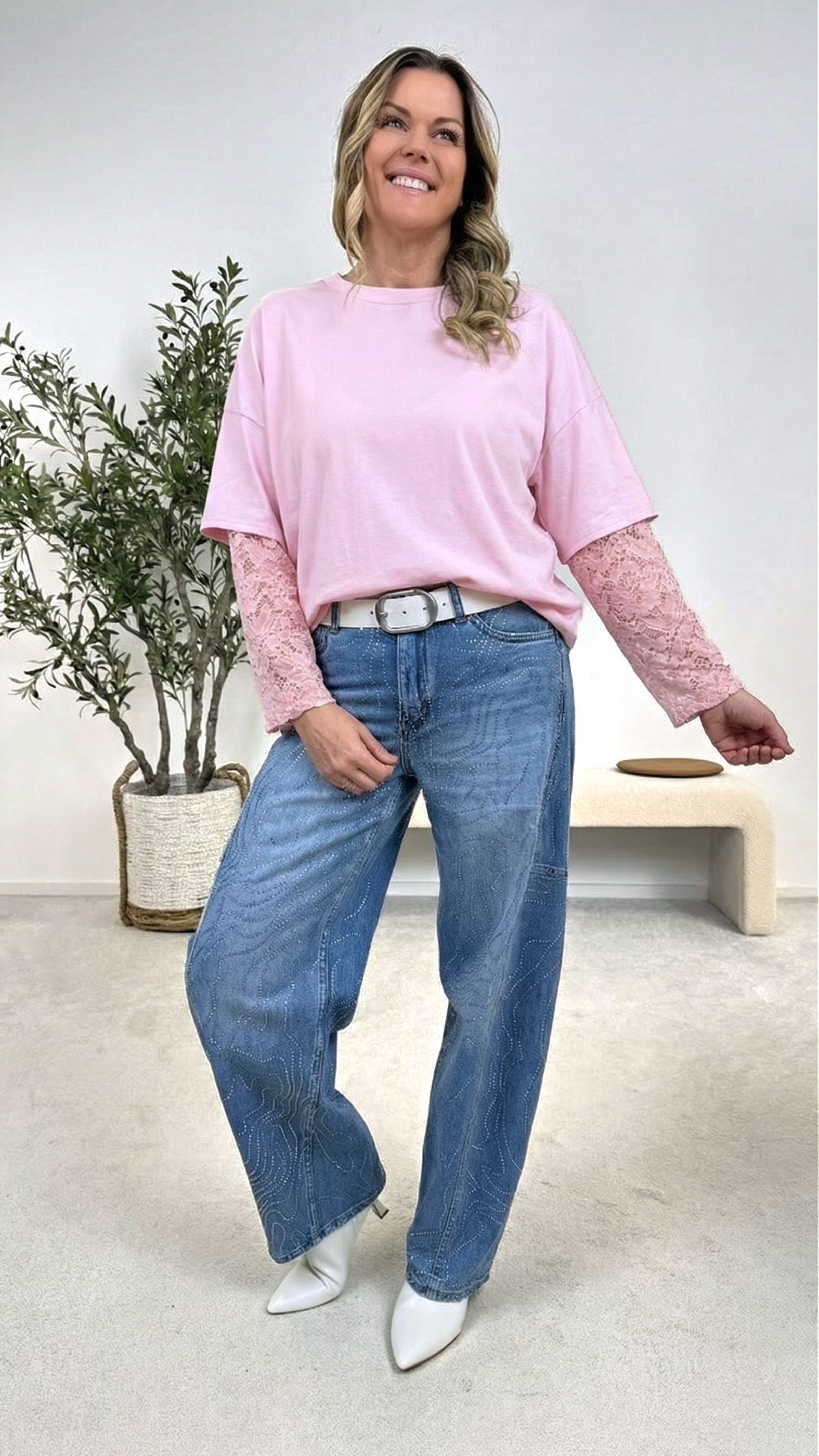 Langarmshirt Daily Blossom *Rosa*