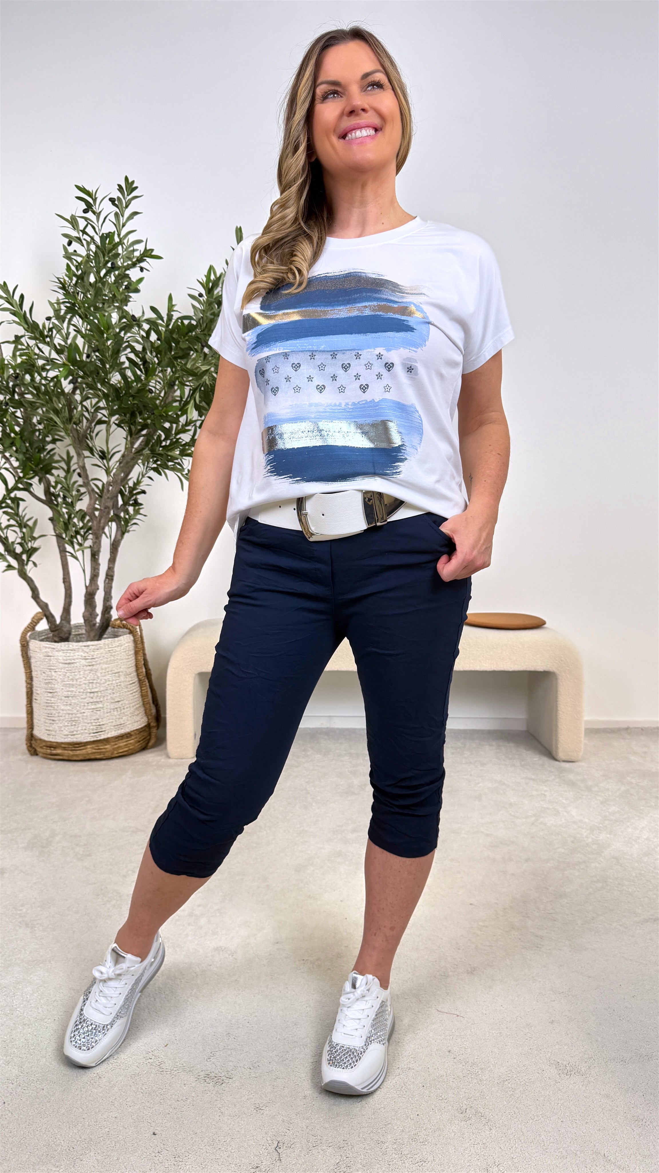 T-Shirt Golden Touch *Dunkelblau*