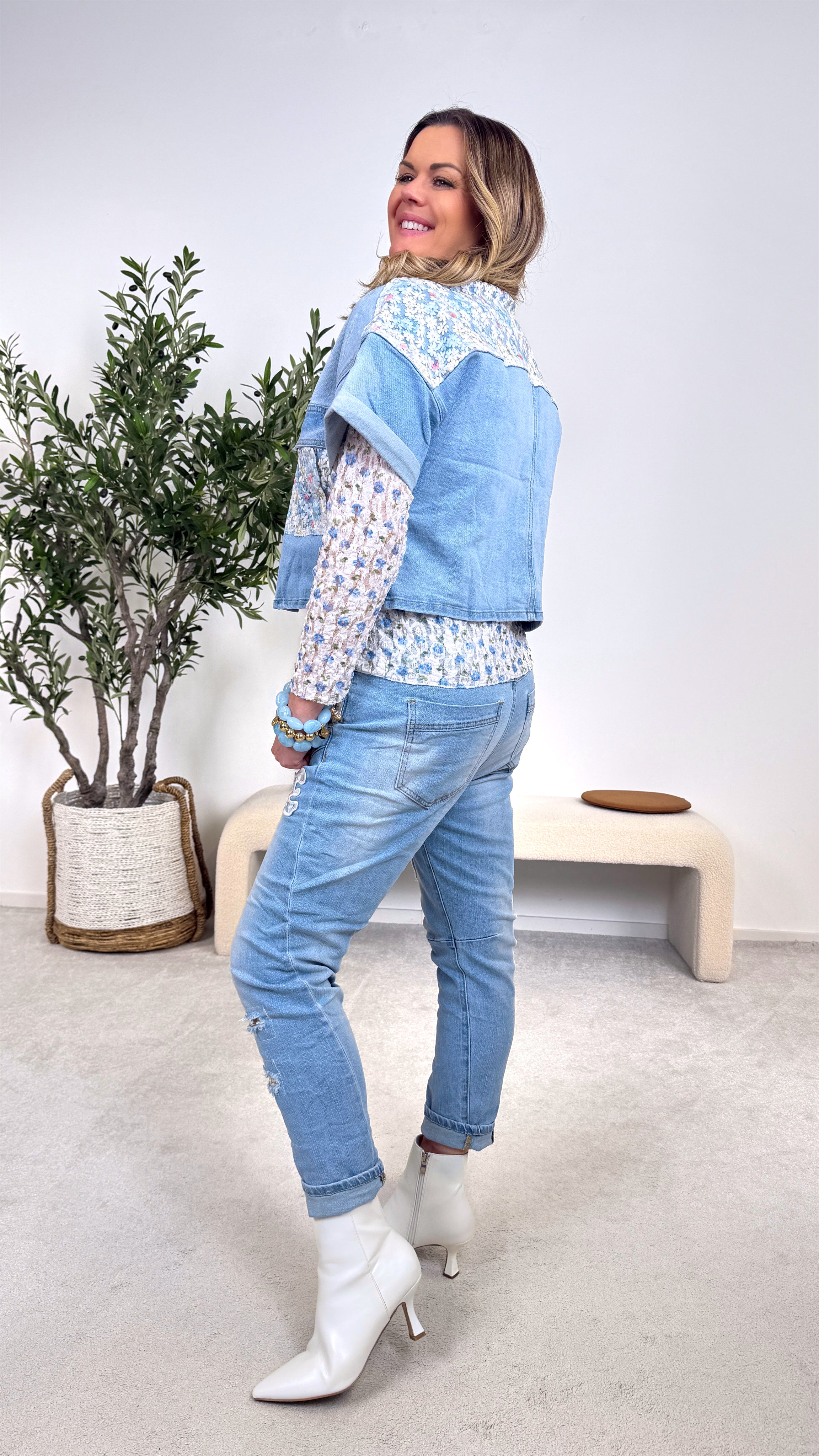 Jeansjacke Blossom Touch