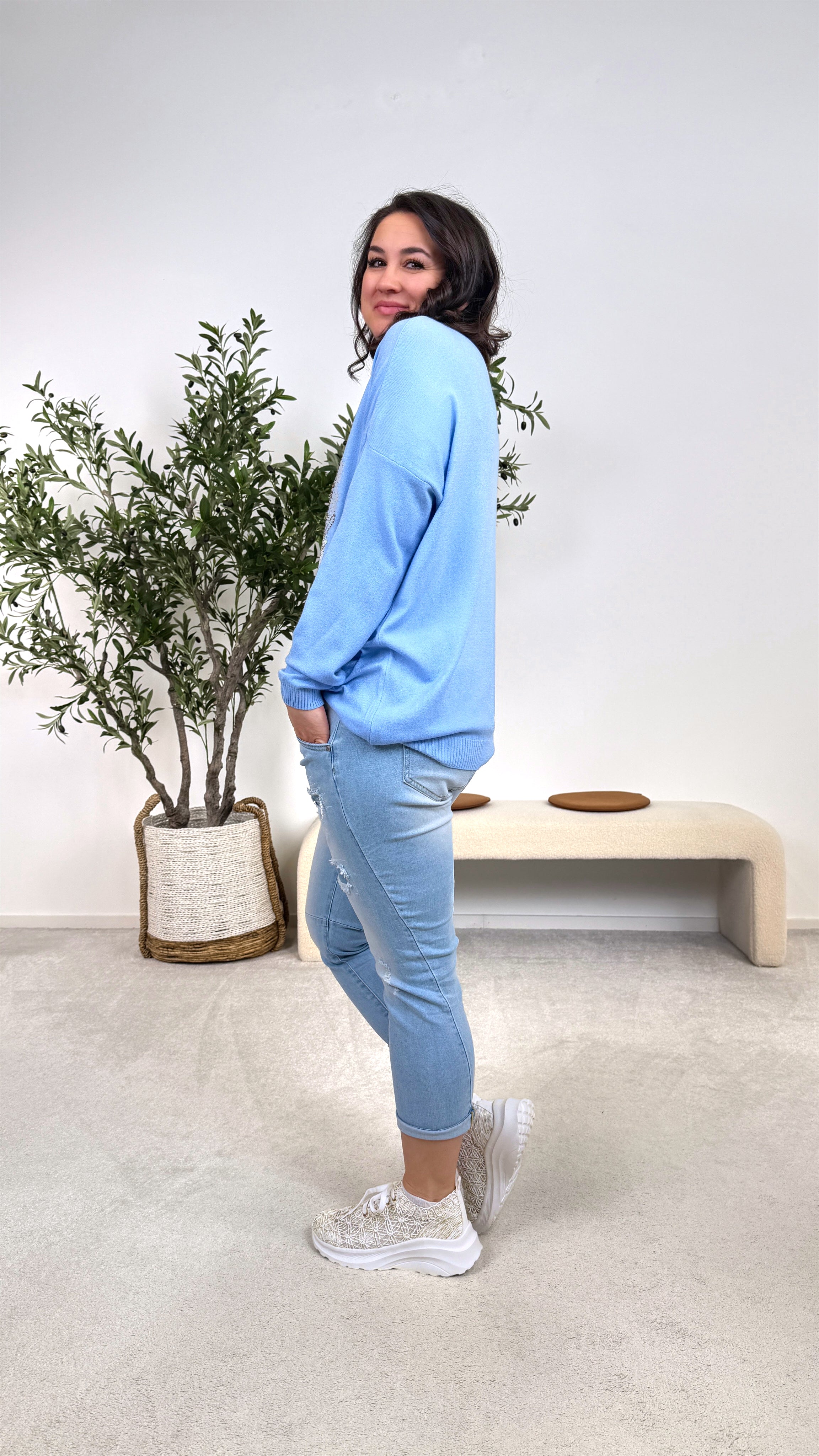 Pullover Blush & Wild *Blau*