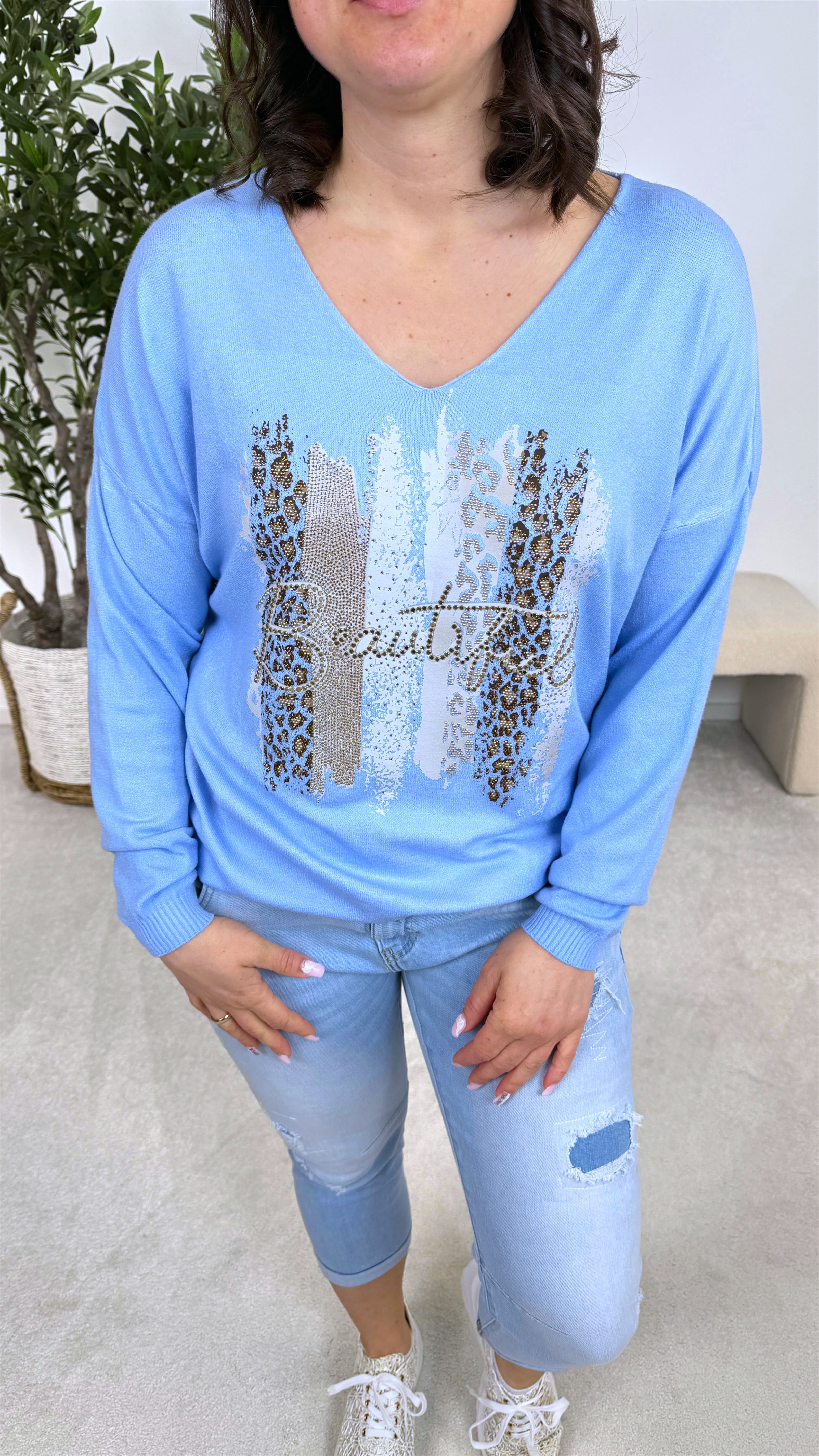 Pullover Blush & Wild *Blau*