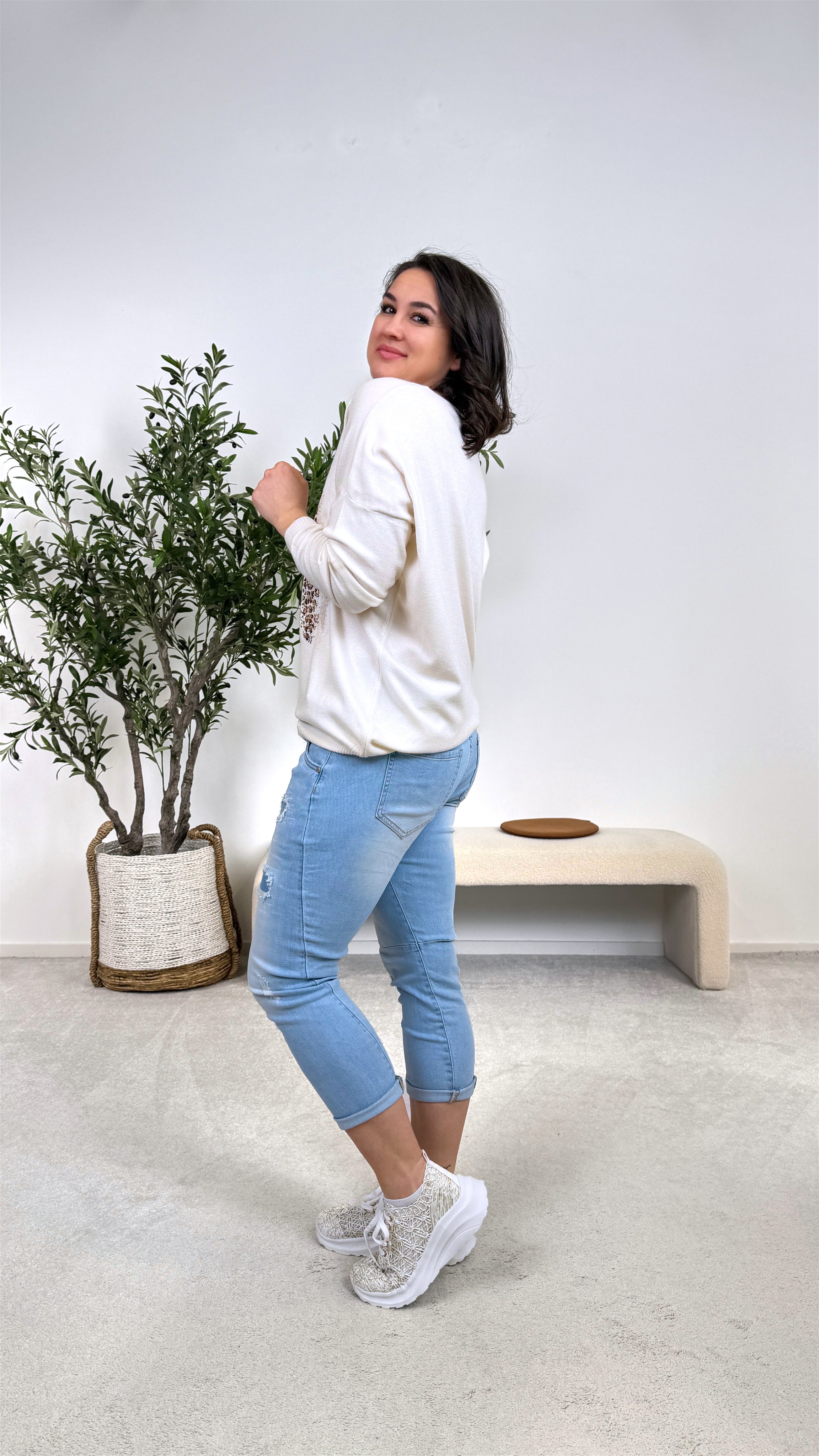 Pullover Blush & Wild *Creme*