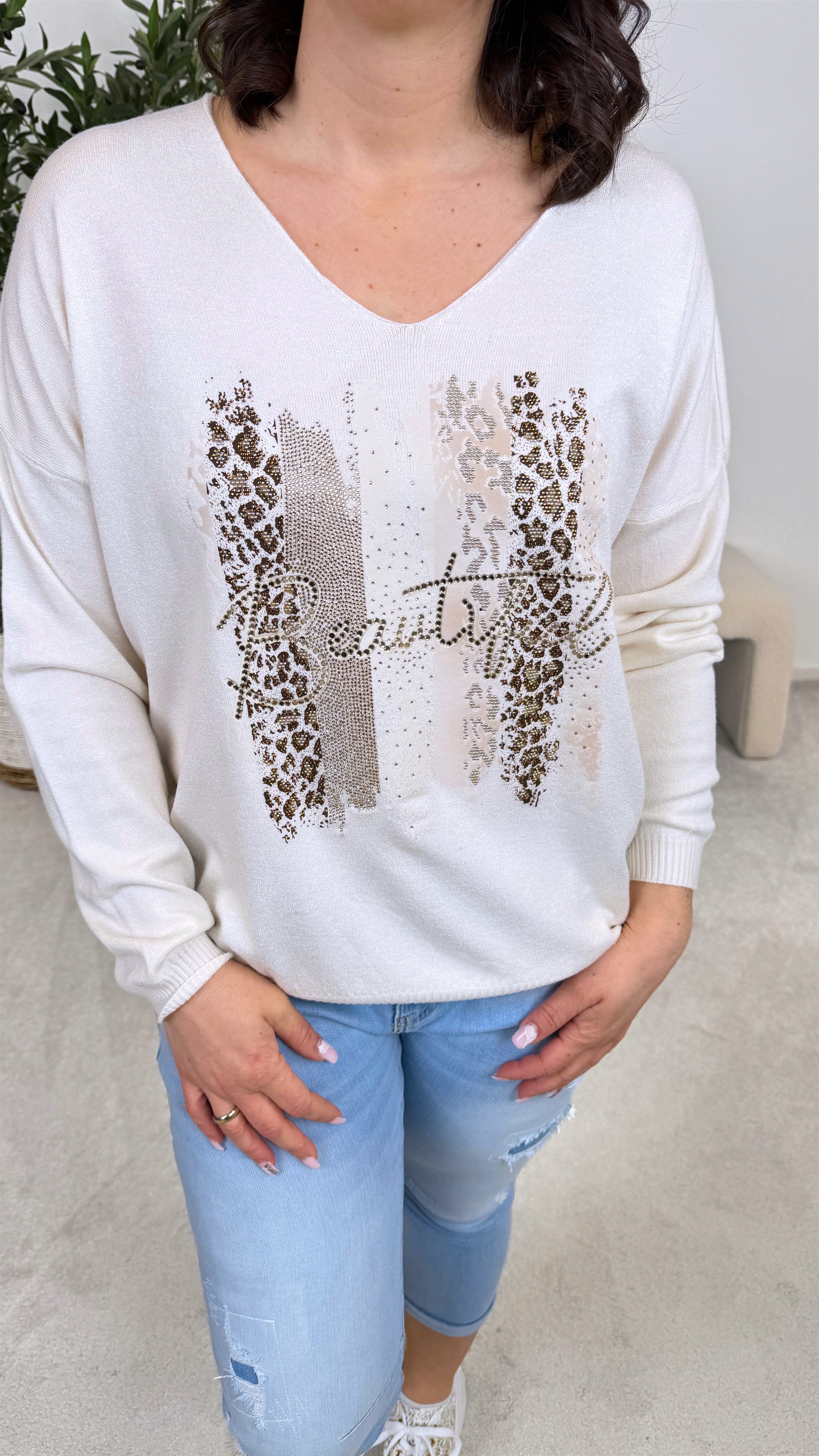 Pullover Blush & Wild *Creme*