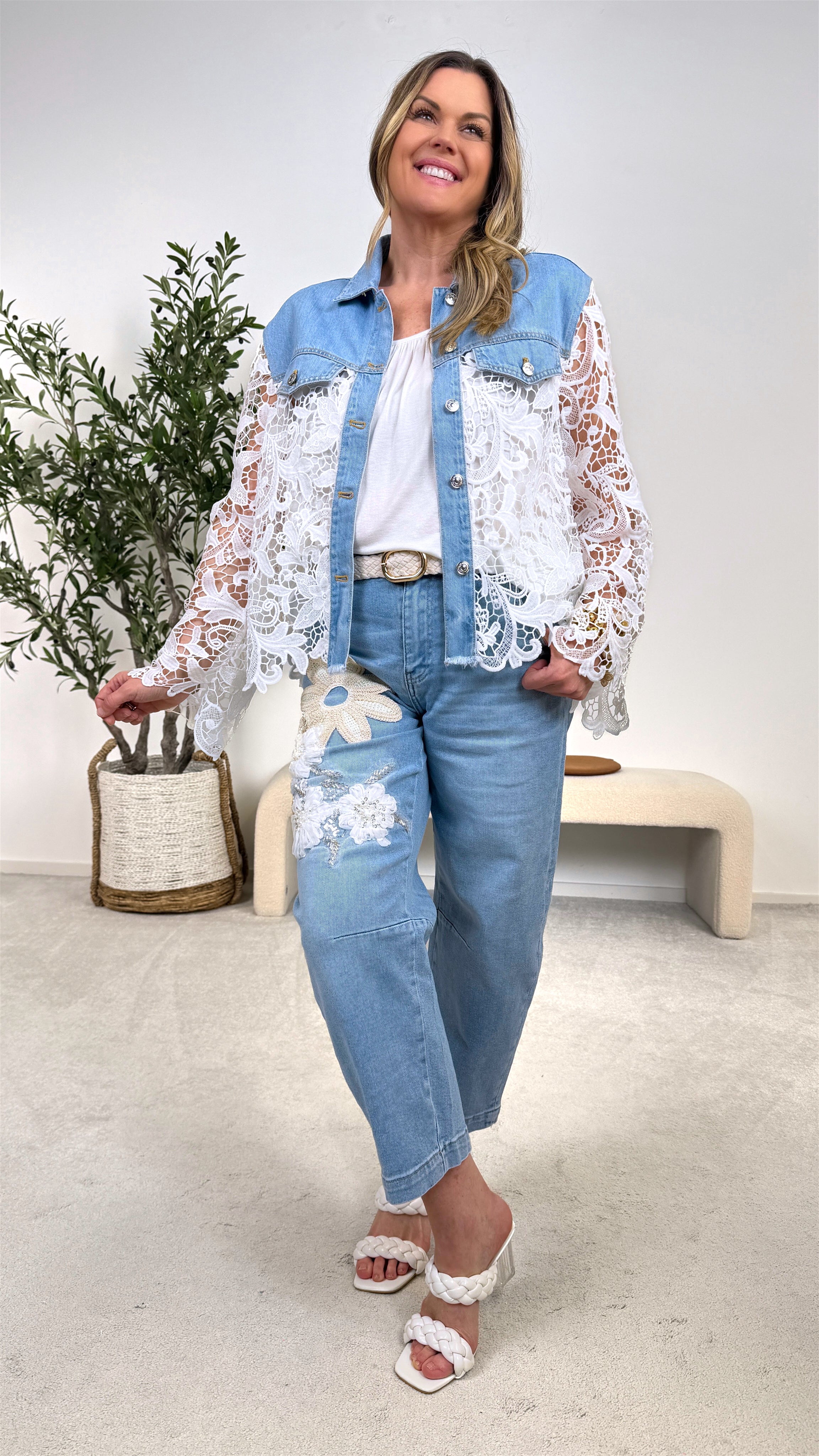Spitzen-Jacke Florence Power Denim