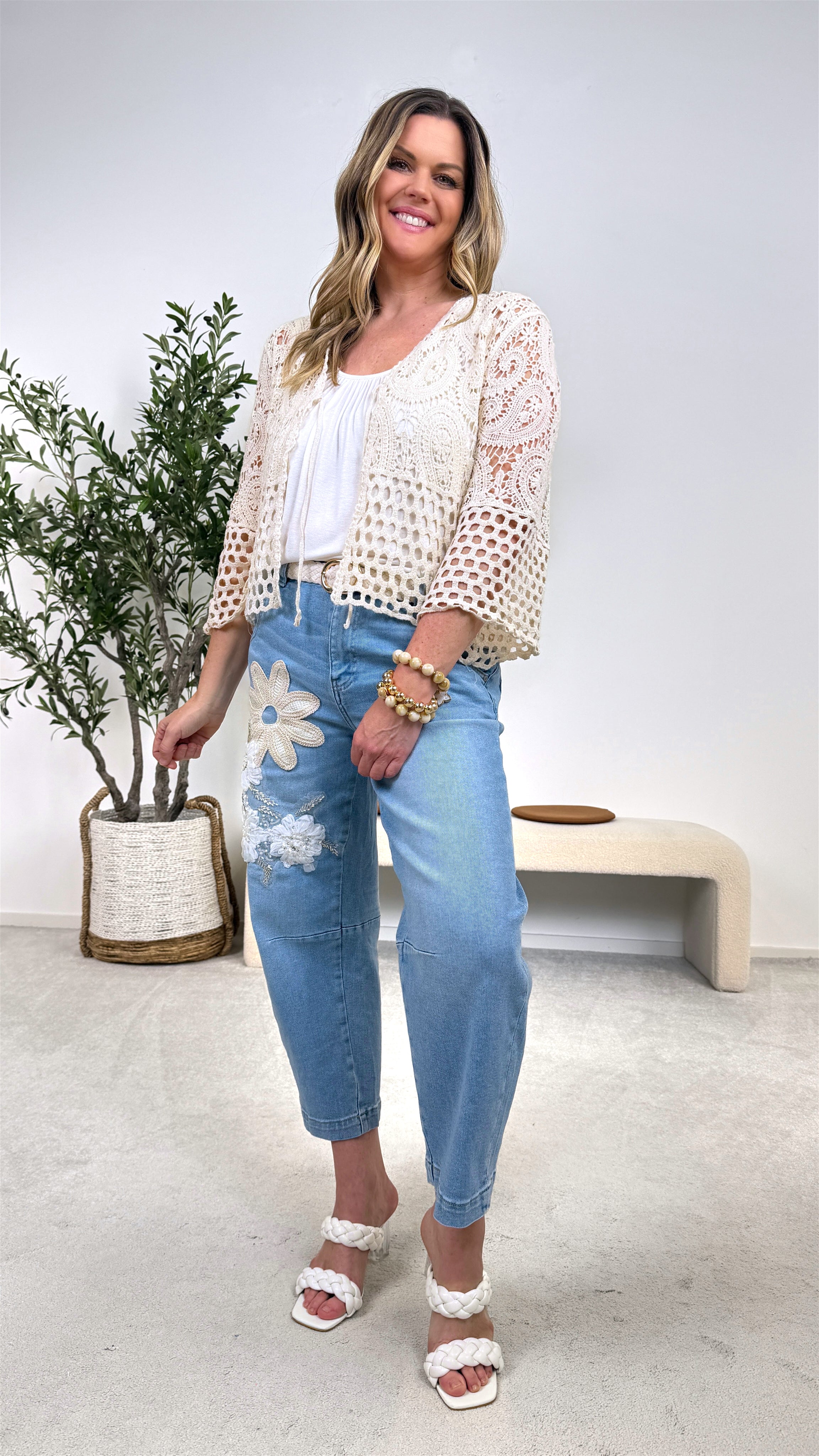 Häkel-Cardigan Wild Ibiza *Beige* (lieferbar ab 23.3.26)