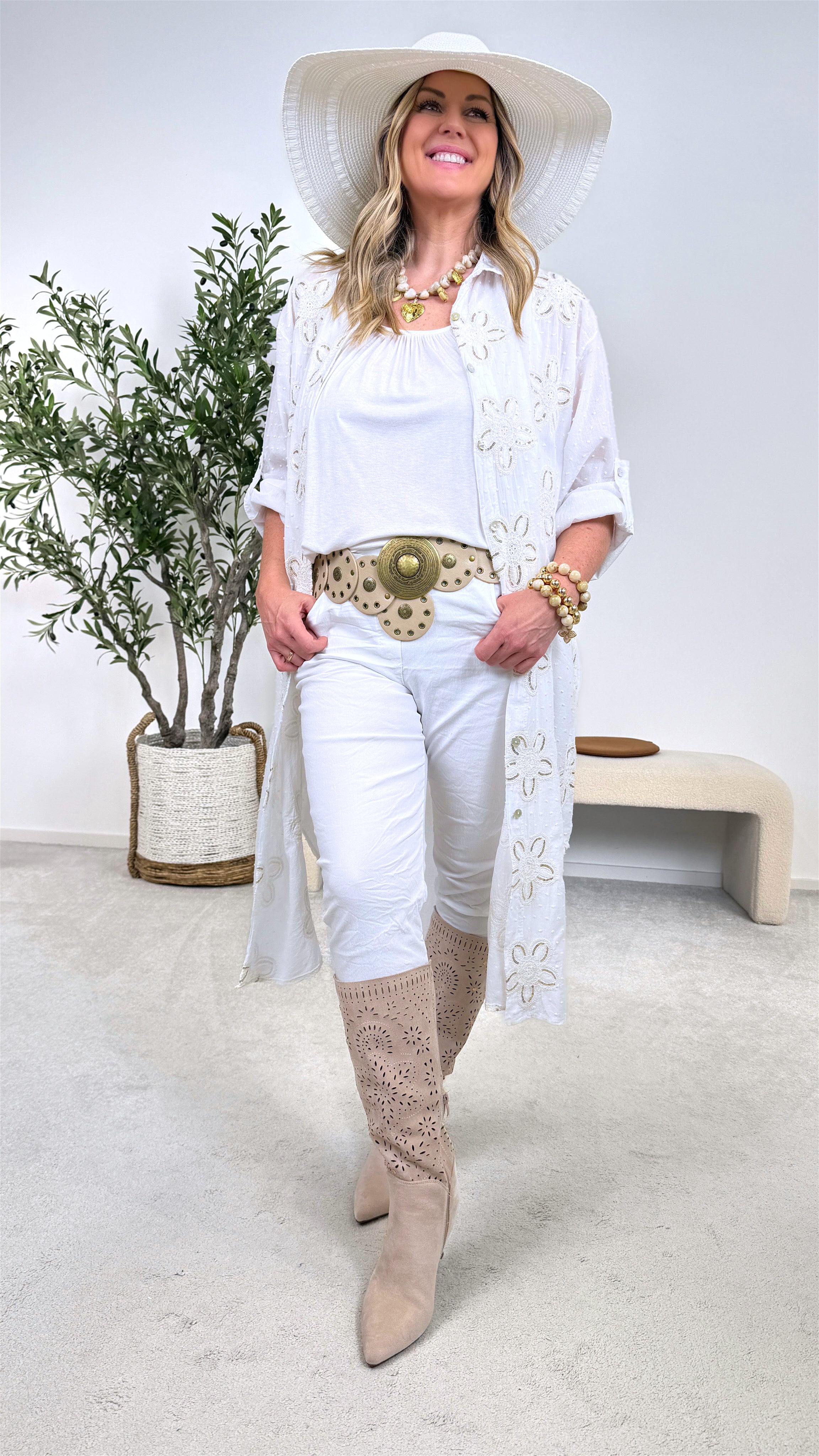 Blusenkleid Magic Blossom *Weiß*