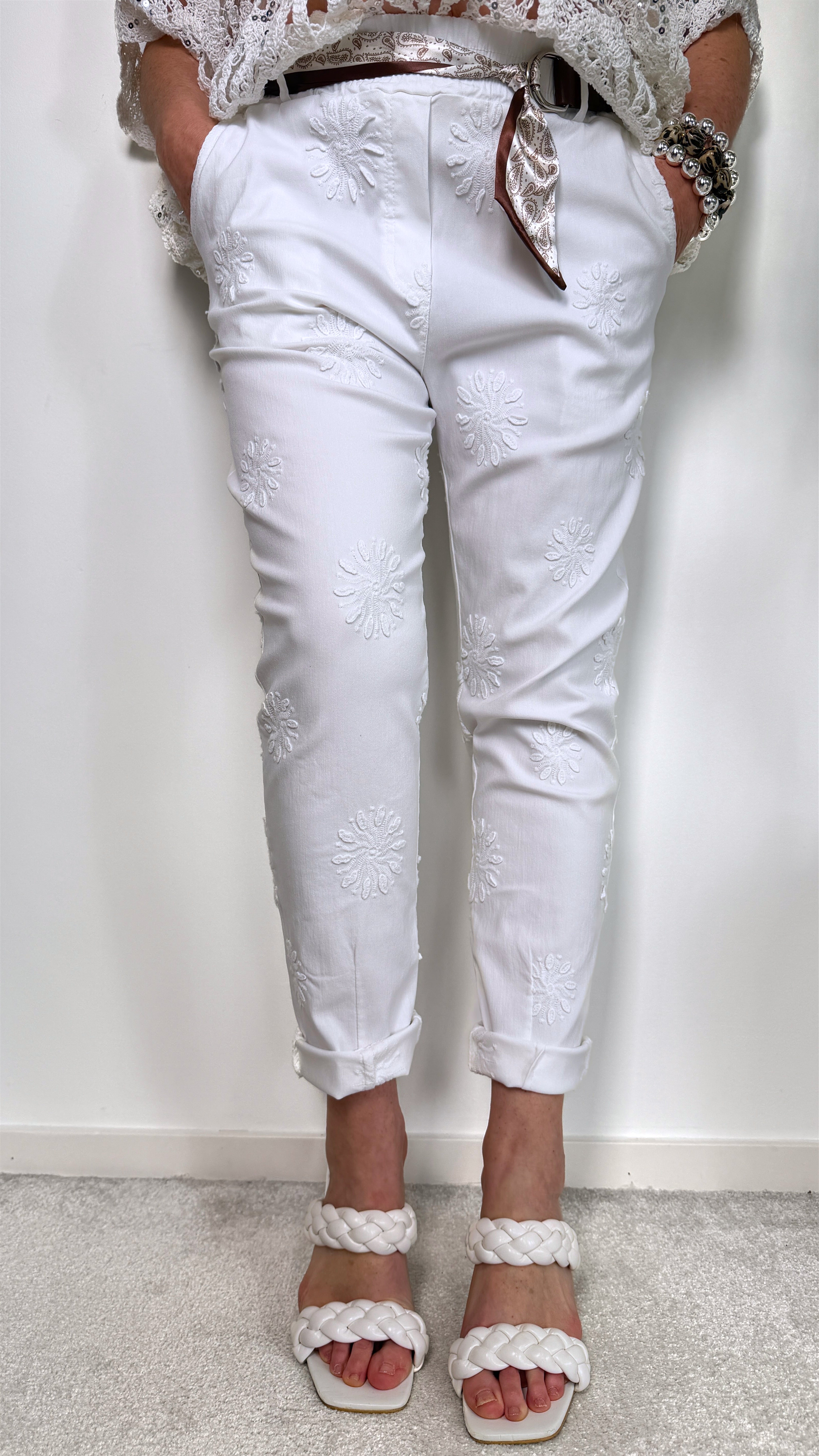 Jogpants BOHO Flower *Weiß*