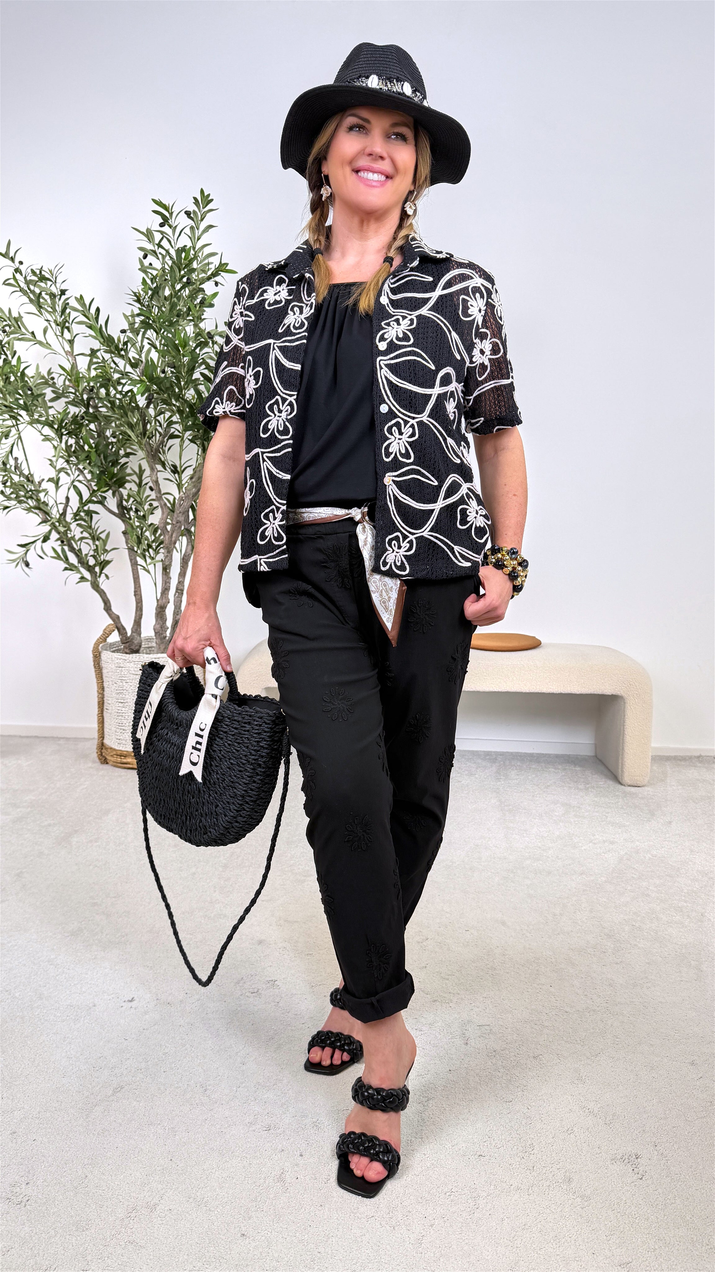 Jogpants BOHO Flower *Schwarz*