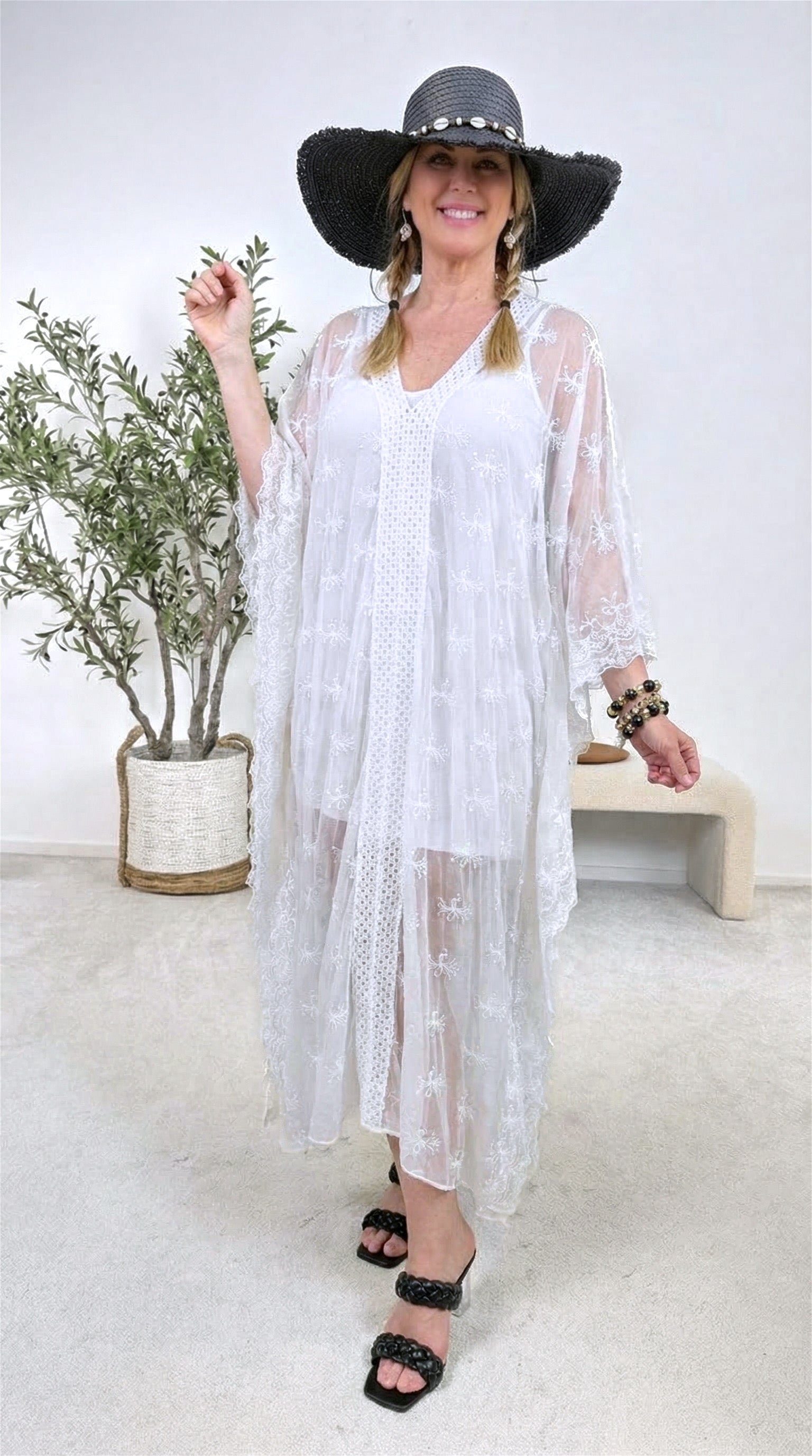 Kaftan Ethereal Lace *Weiß*