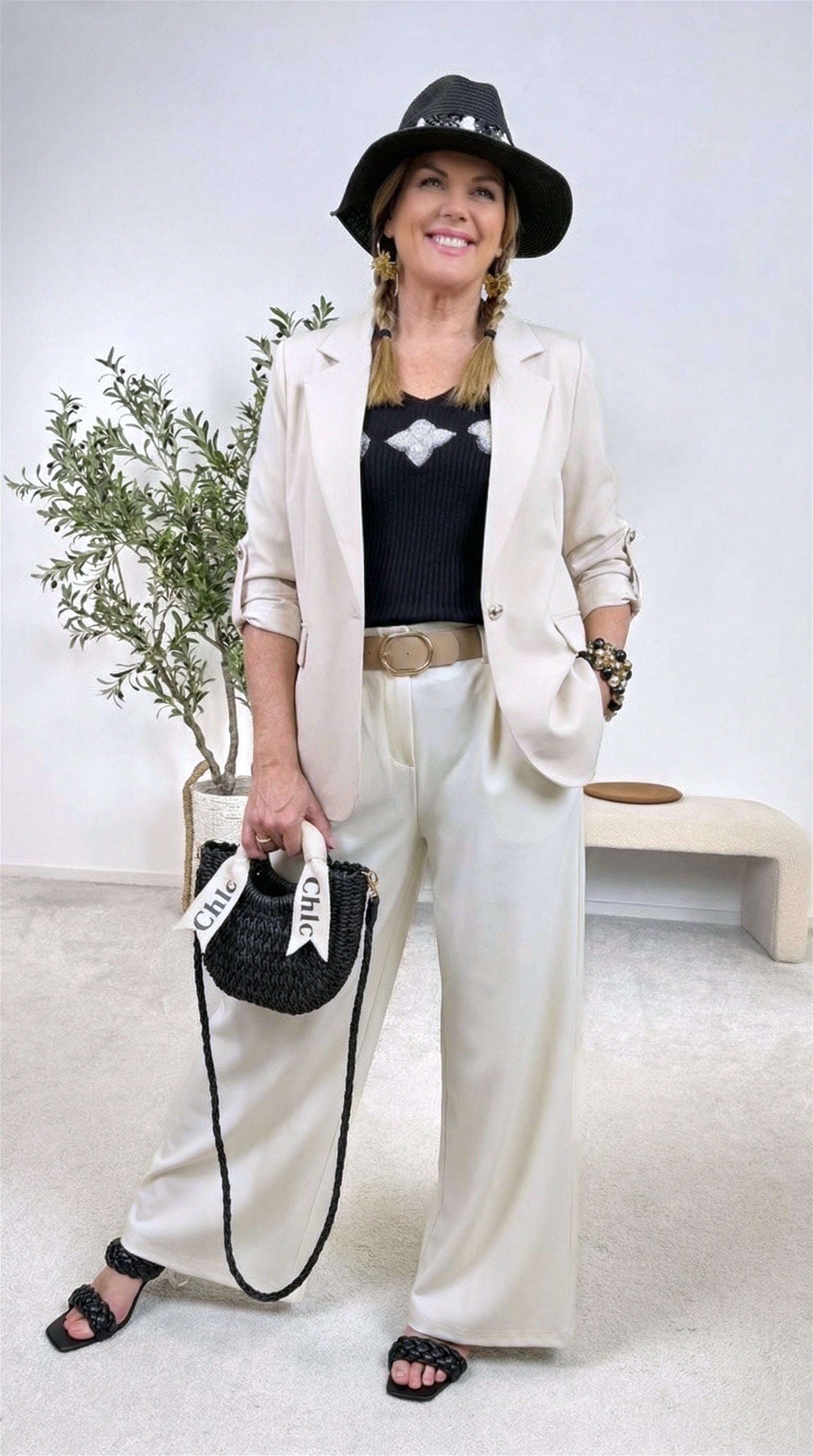 Weite Hose Easy Elegance *Creme*