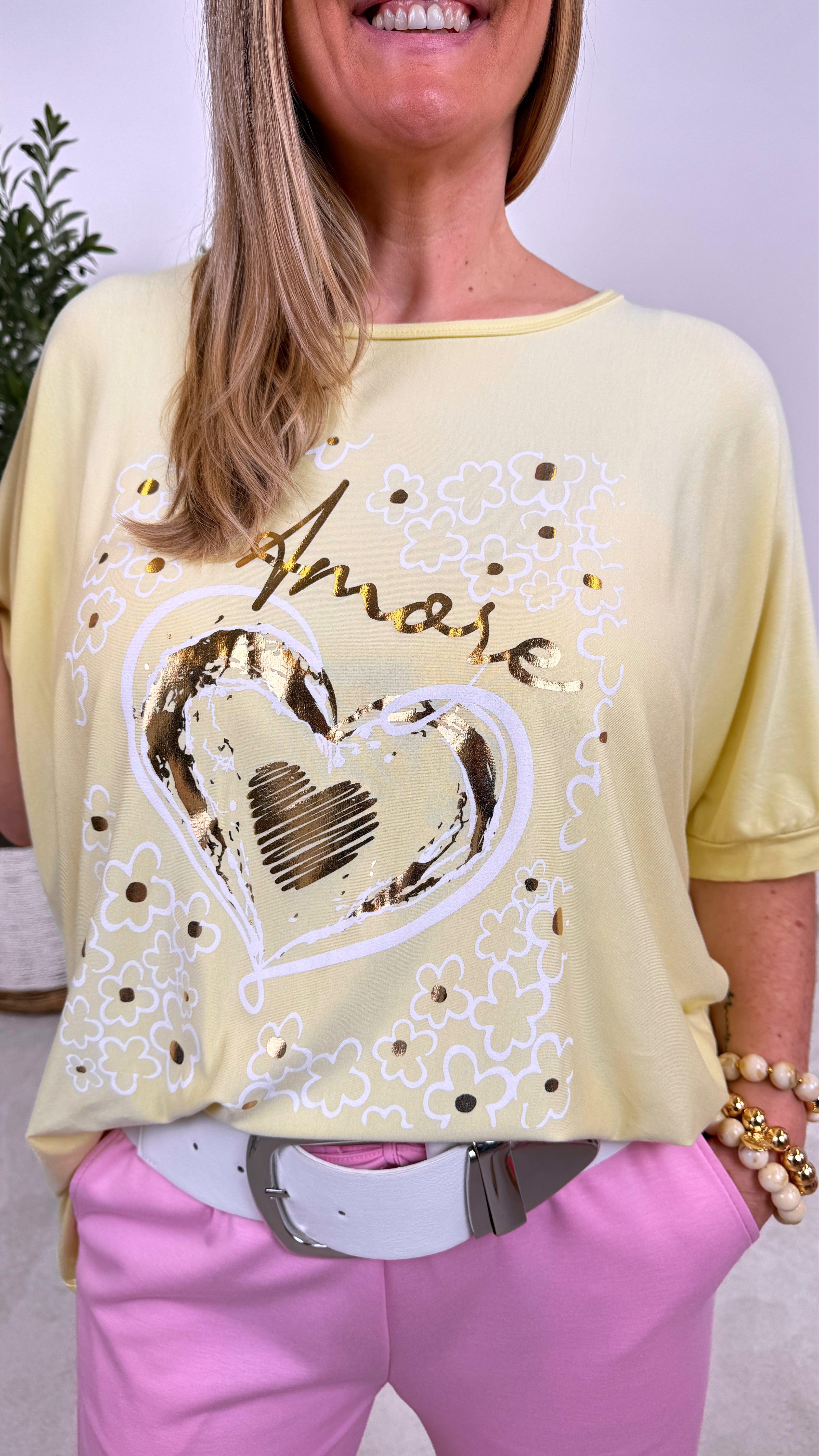 T-Shirt Amore *Gelb*