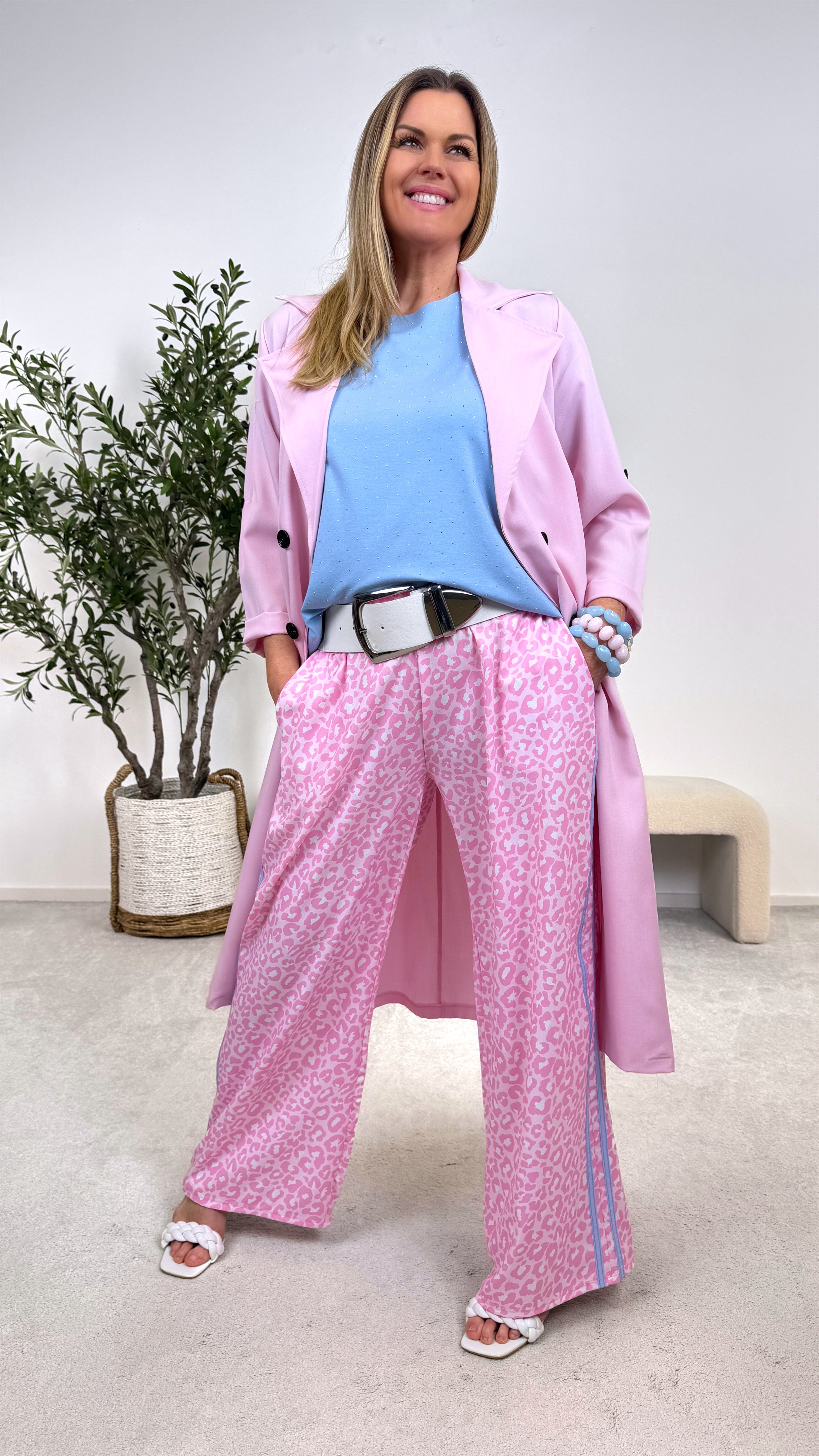 Dünner Trenchcoat Femme Authority *Rosa*