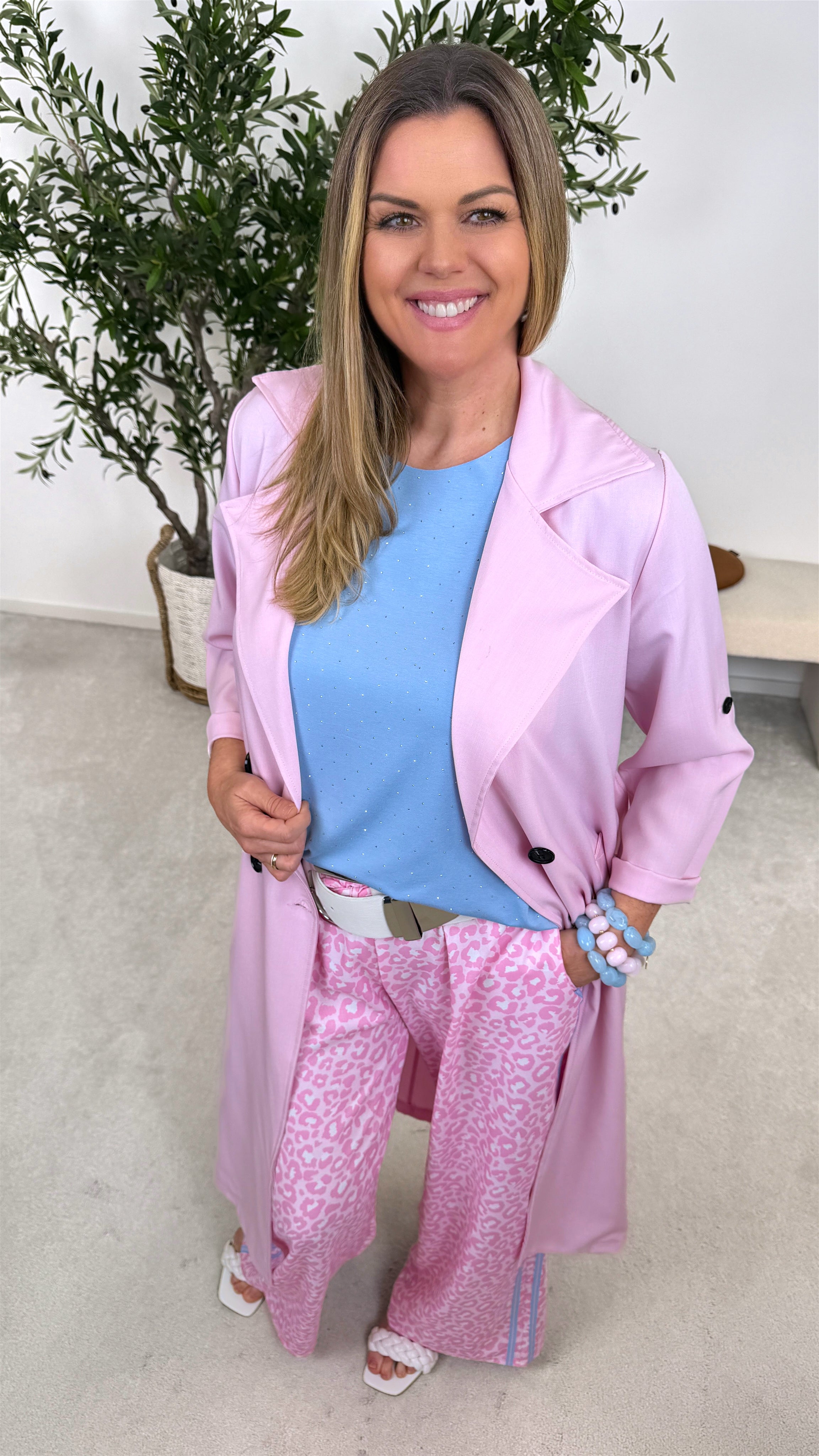 Dünner Trenchcoat Femme Authority *Rosa*