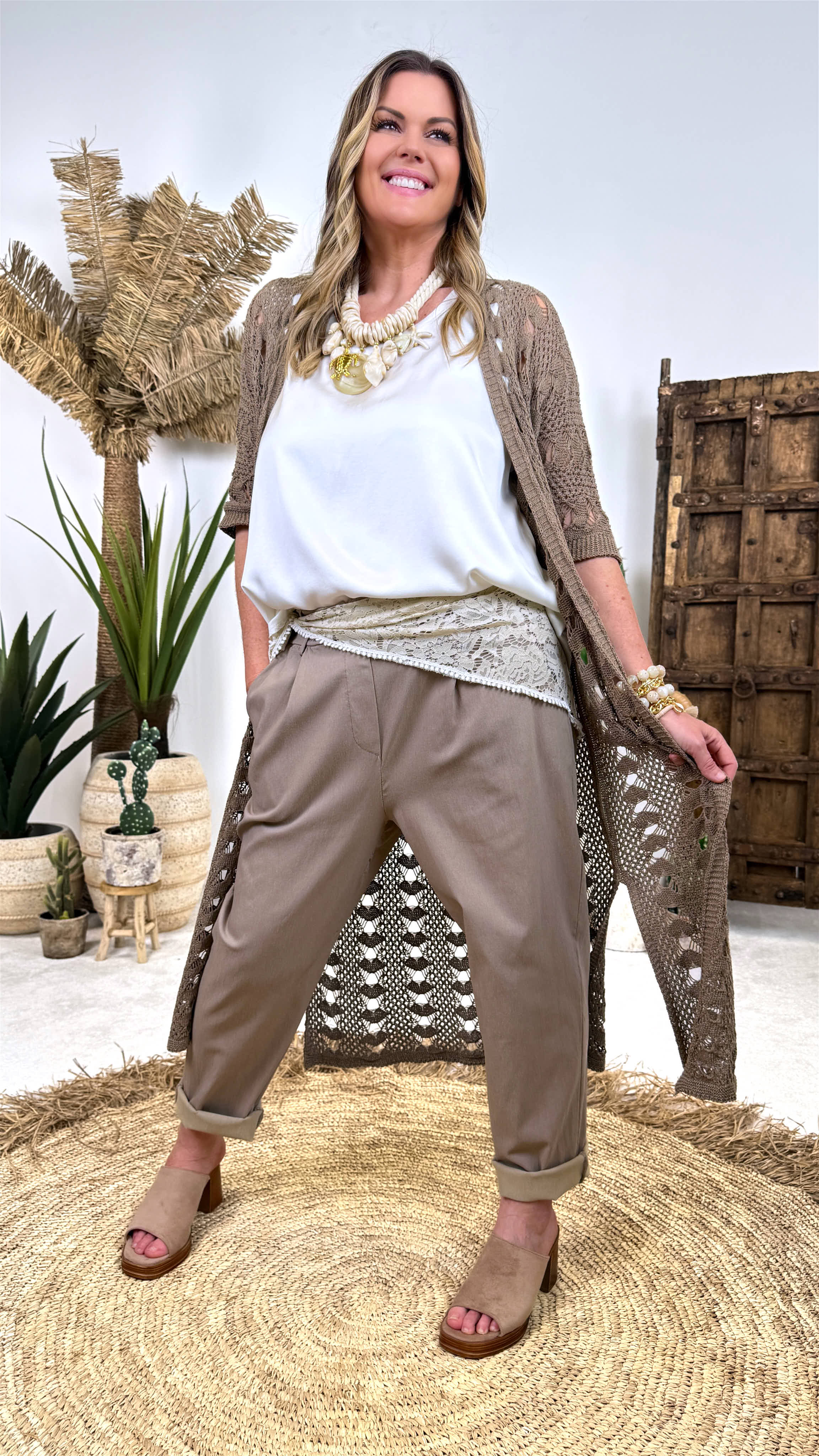 Strickjacke Sandy Spirit *Taupe*