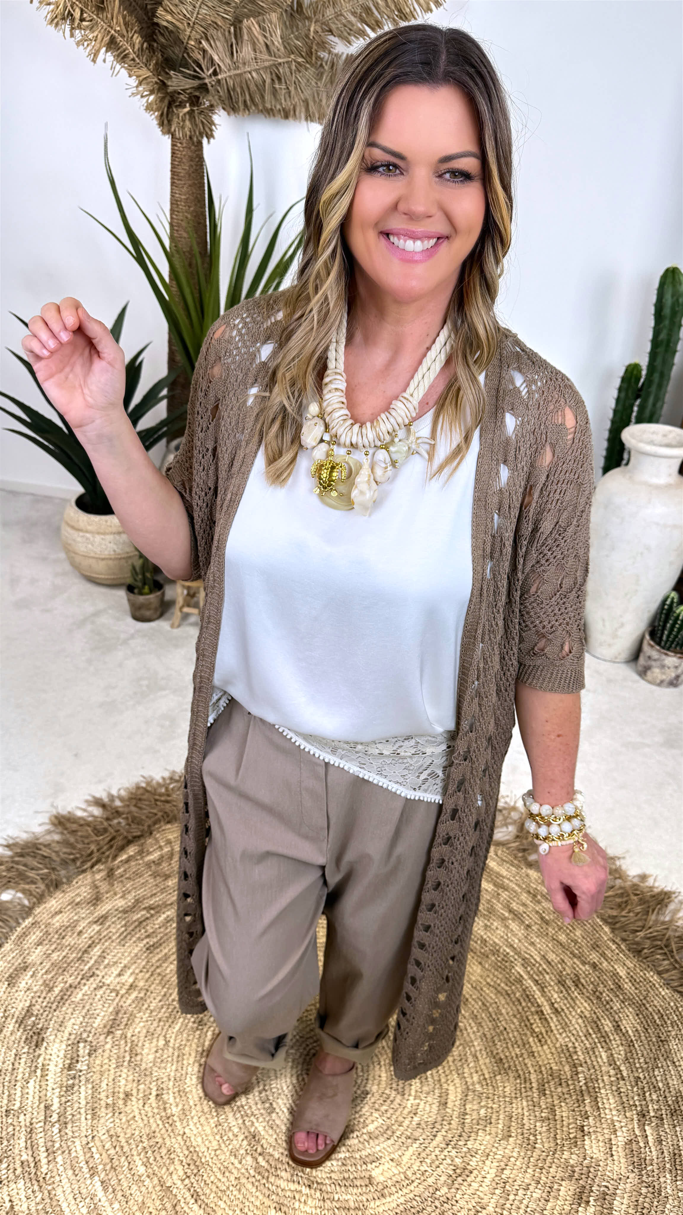 Strickjacke Sandy Spirit *Taupe*