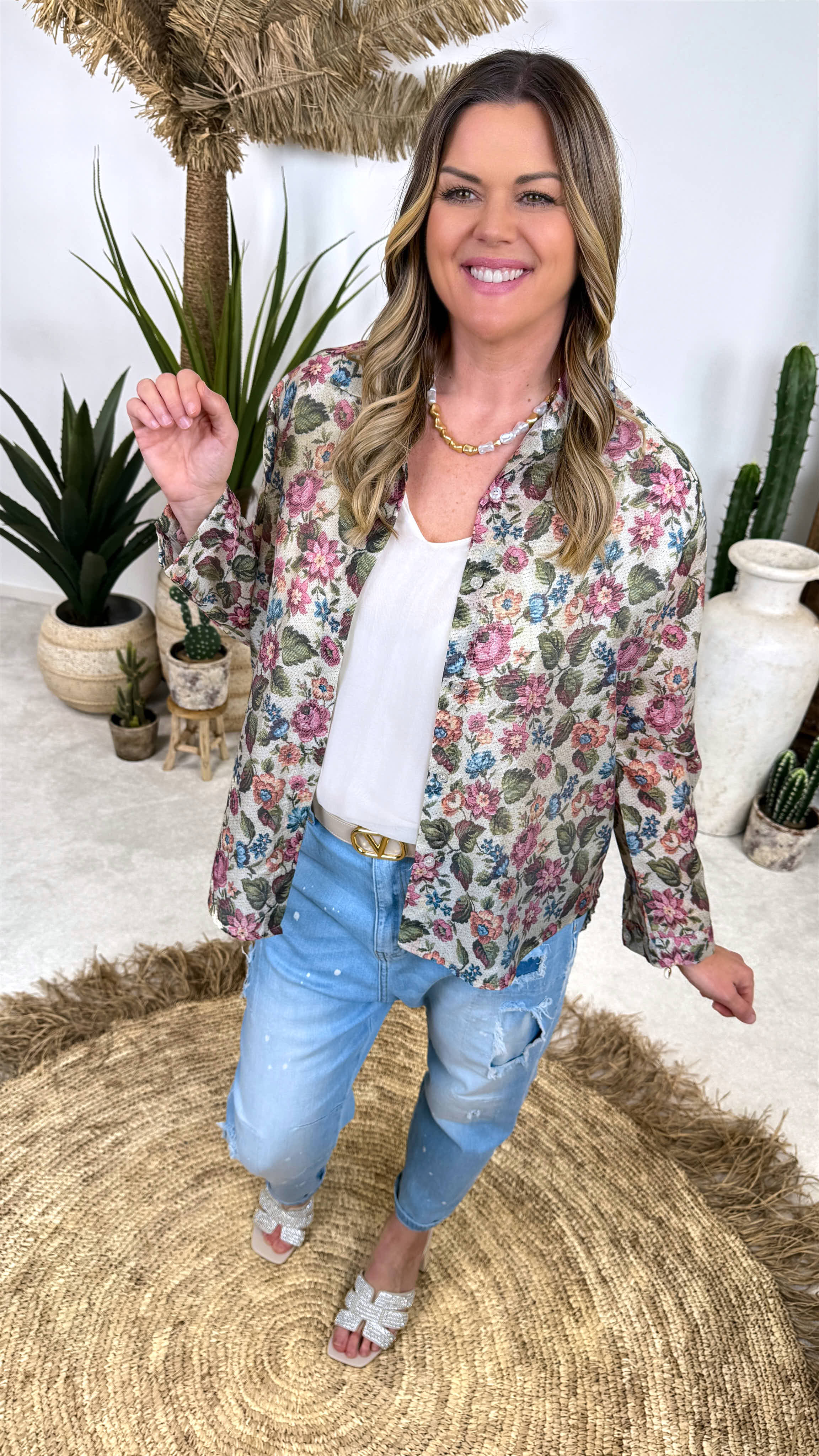 Bluse Floral Poetry