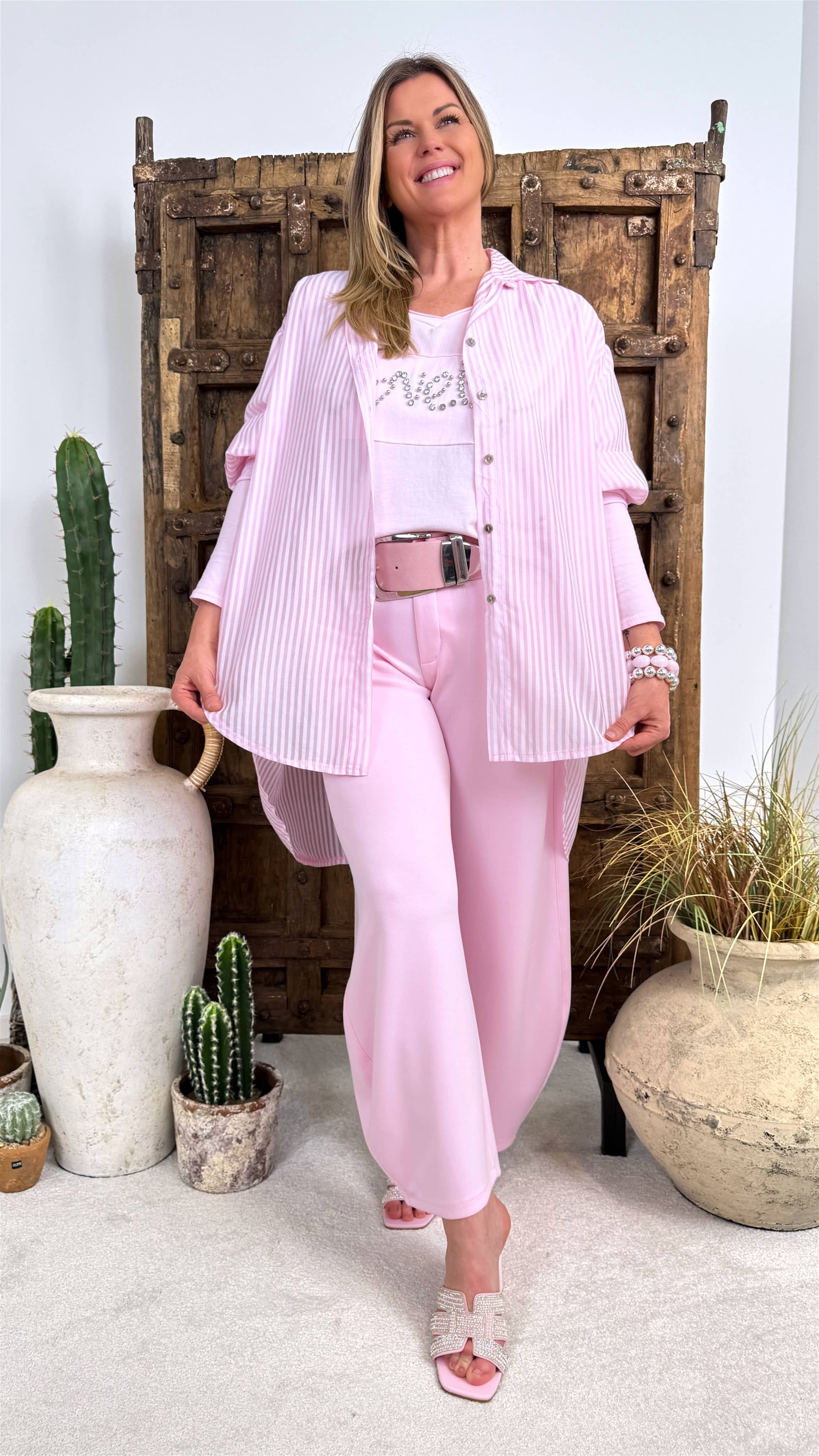 Bluse Summer Stripes *Rosa*