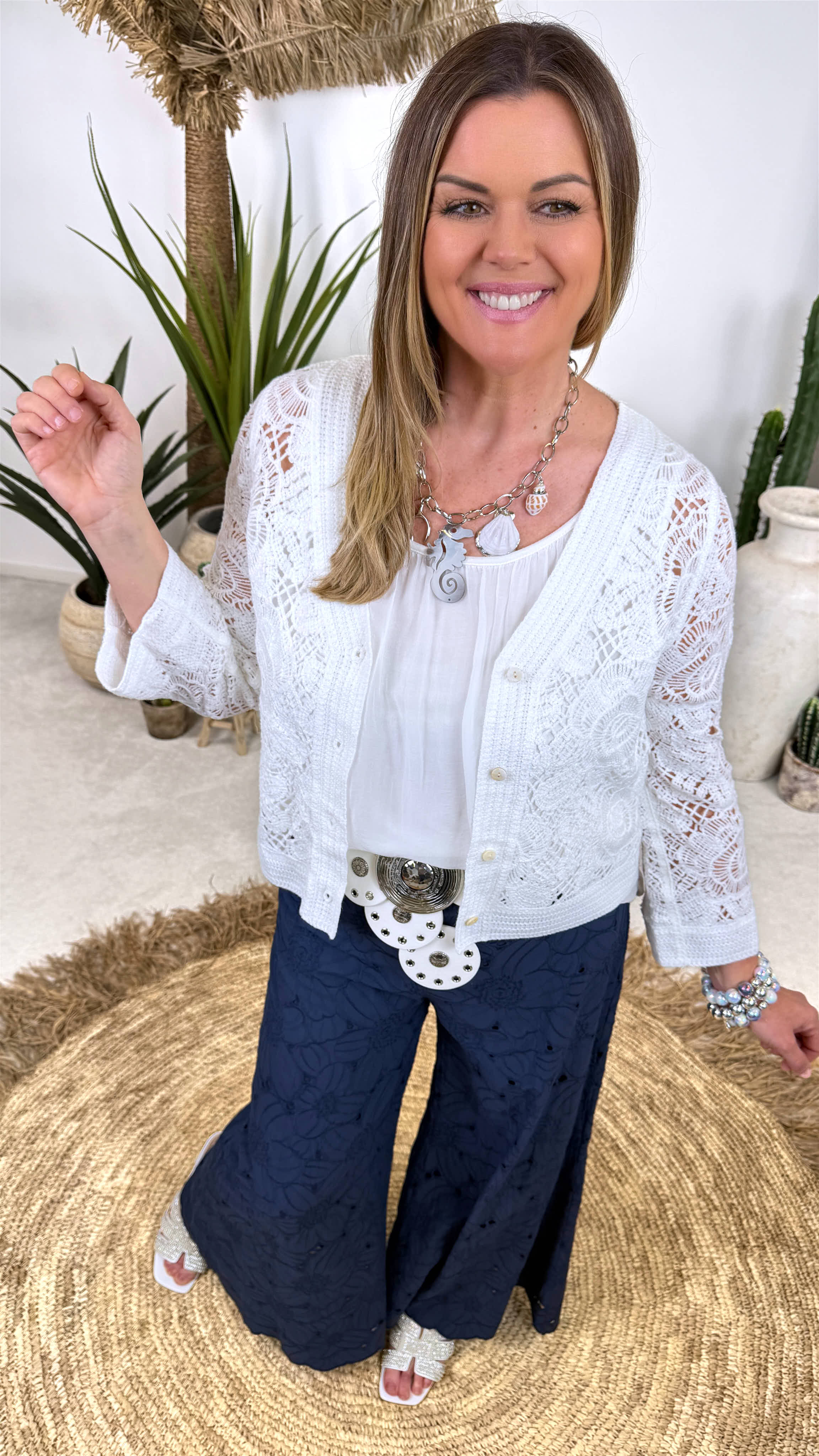 Häkel-Cardigan Ibiza Lace *Weiß*