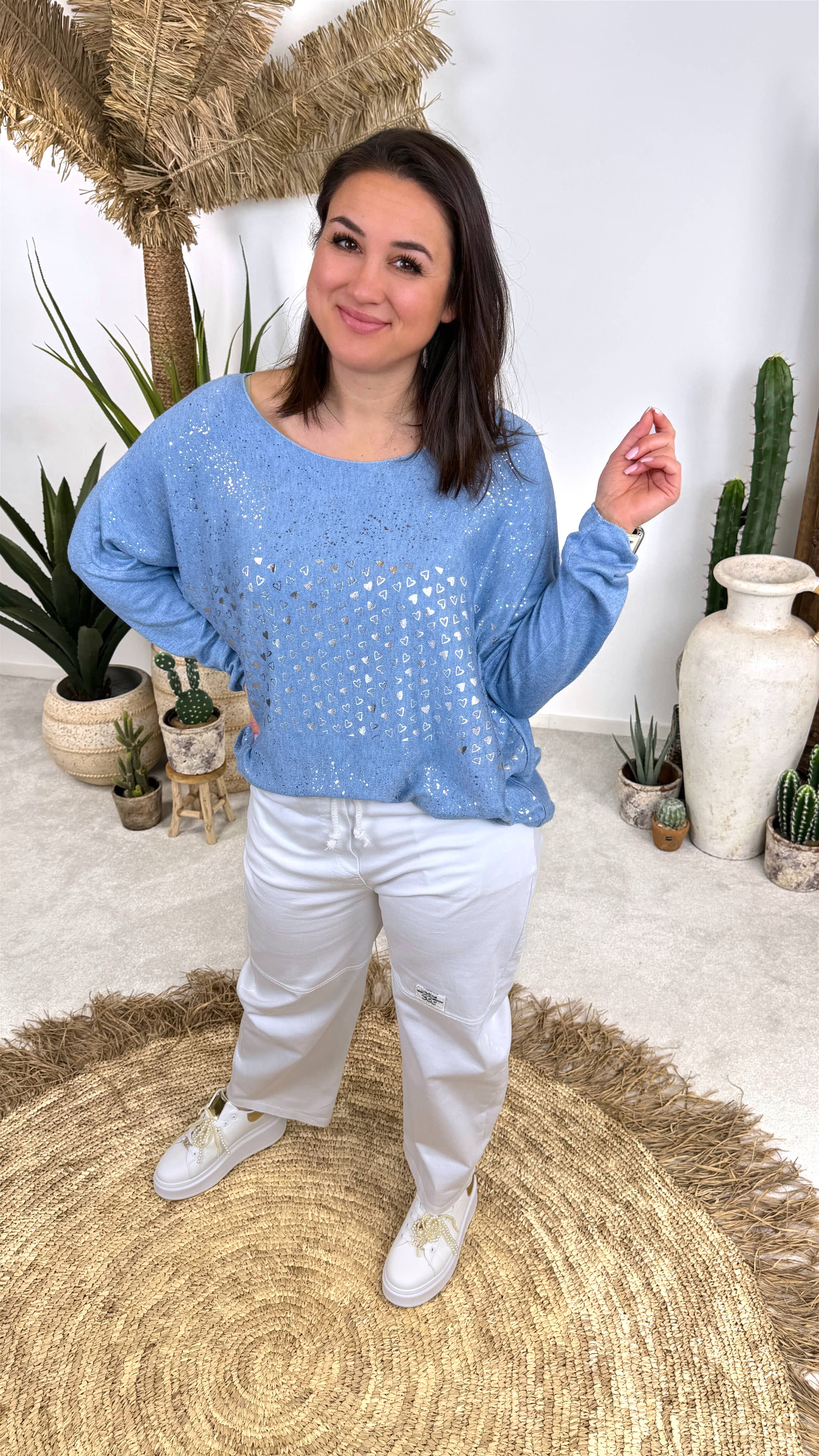 Langarmshirt Heartstorm *Blau*