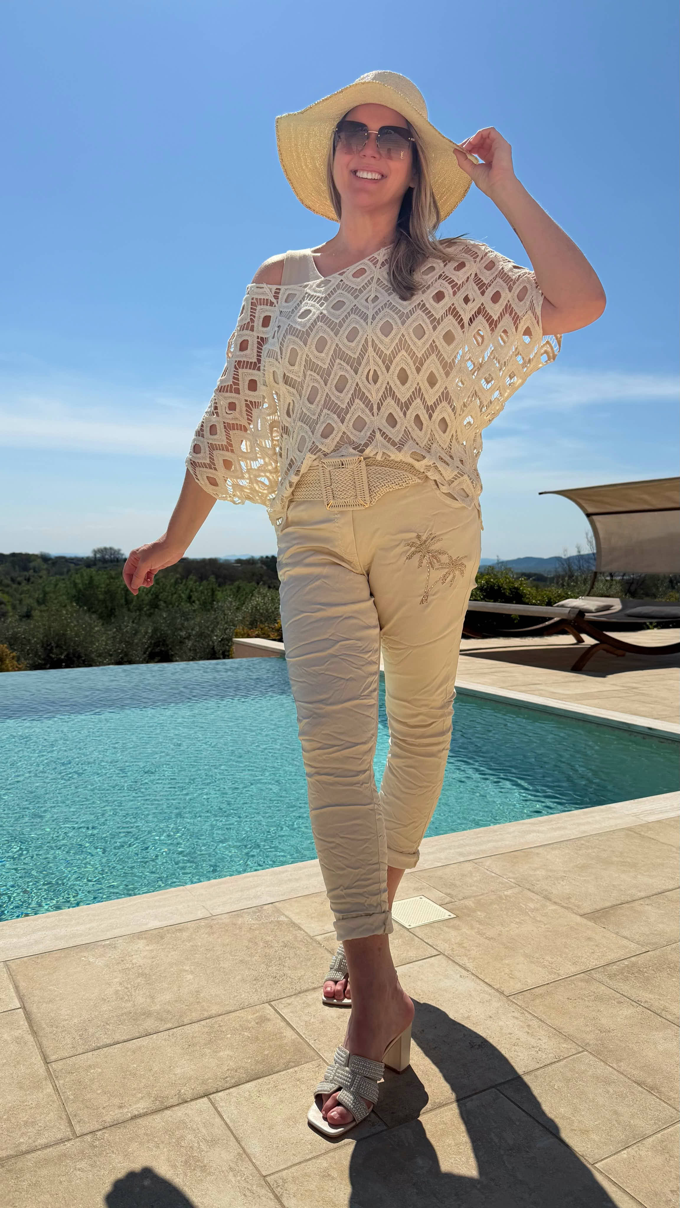 Jogpants Palm Chic *Beige*