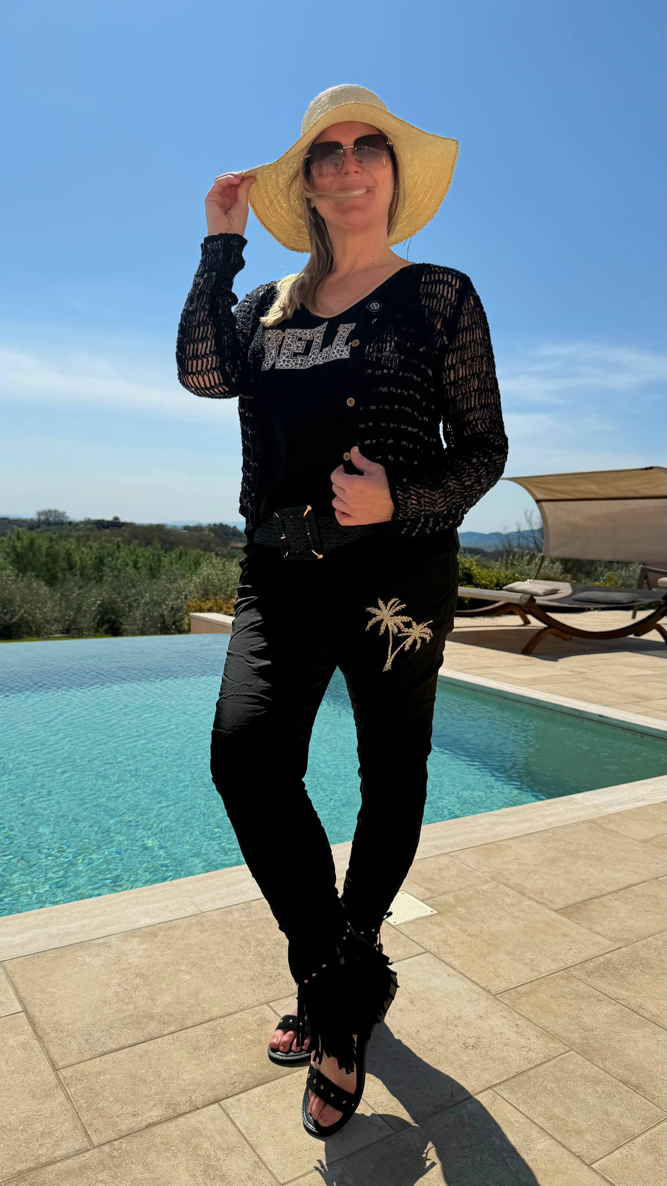 Häkel Cardigan Summer Glam *Schwarz*