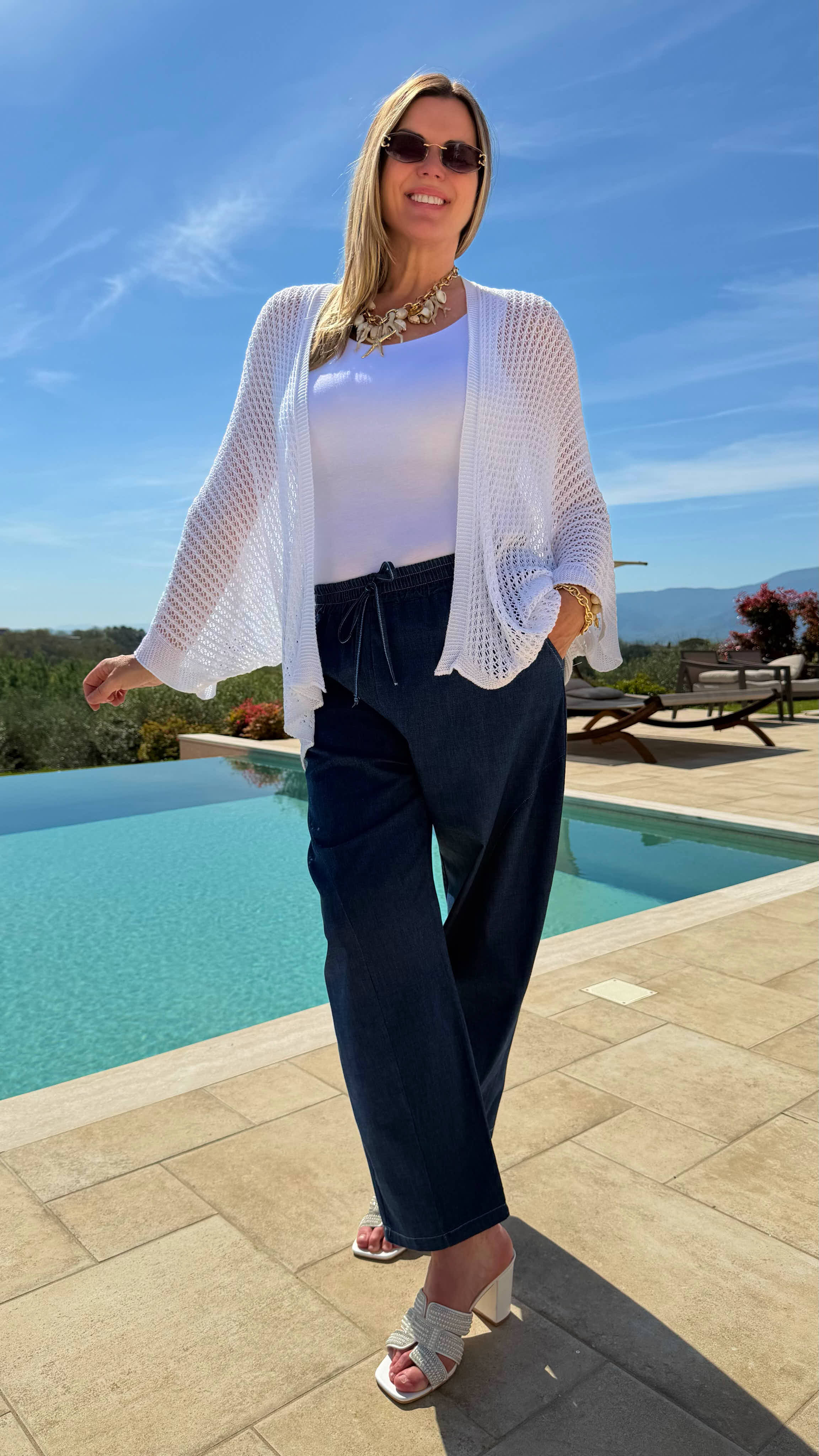 Cardigan Milano Mesh *Weiß*
